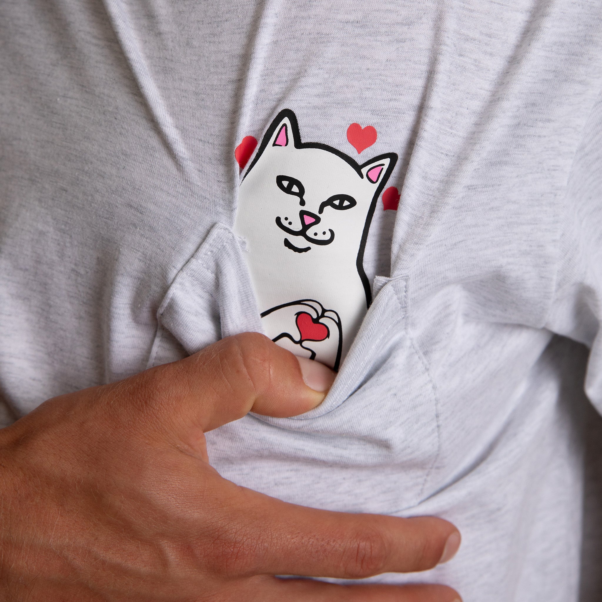  Nermal Loves Pocket Tee (Ash Heather)、mySite、merchandisen