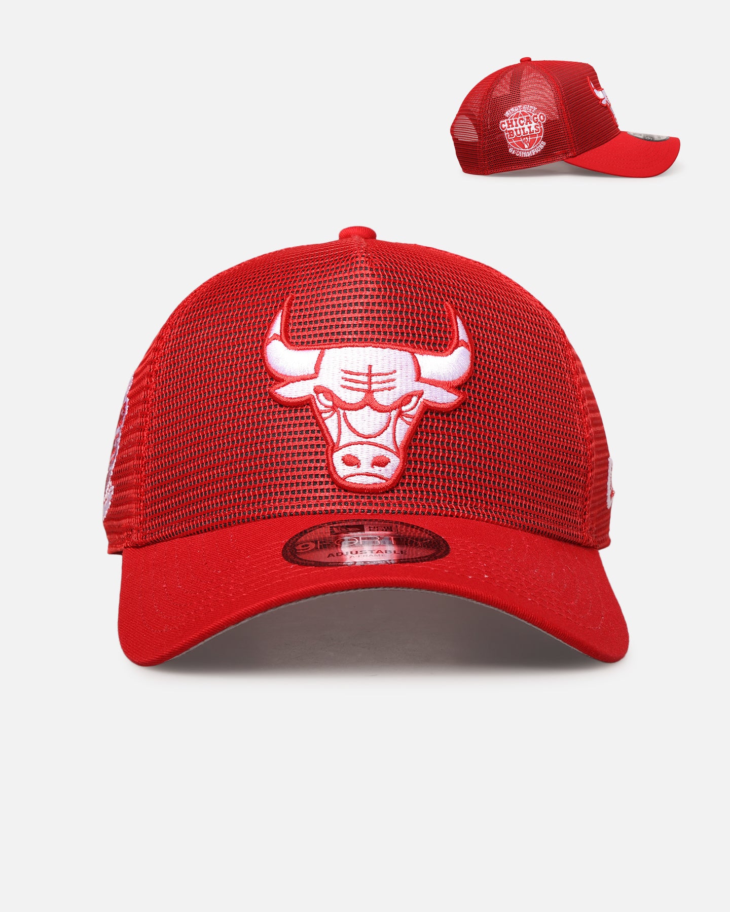New Era Chicago Bulls 'Polychromatic Mesh' 9FORTY A-Frame Snapback Scarlet、mySite、zt4zffjzw