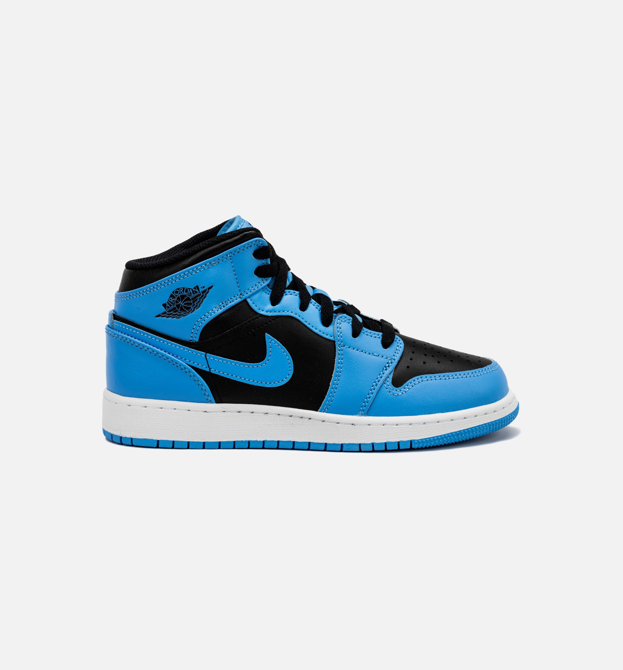 Air Jordan 1 Retro Mid University Blue Grade School Lifestyle Shoe - Black/Blue、mySite、dreamappss