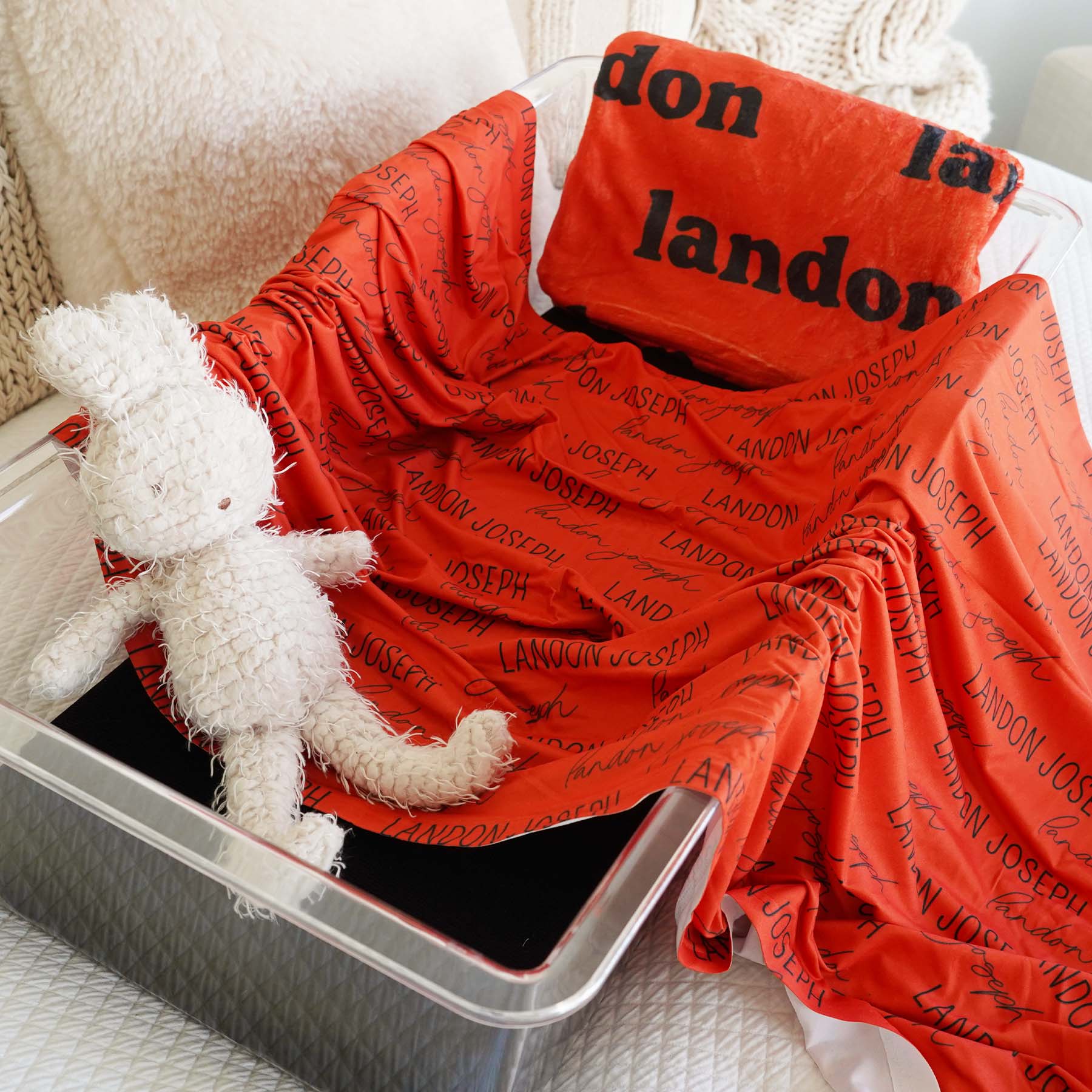  Personalized Color Blanket | Cowboy Orange、mySite、layawaytickets