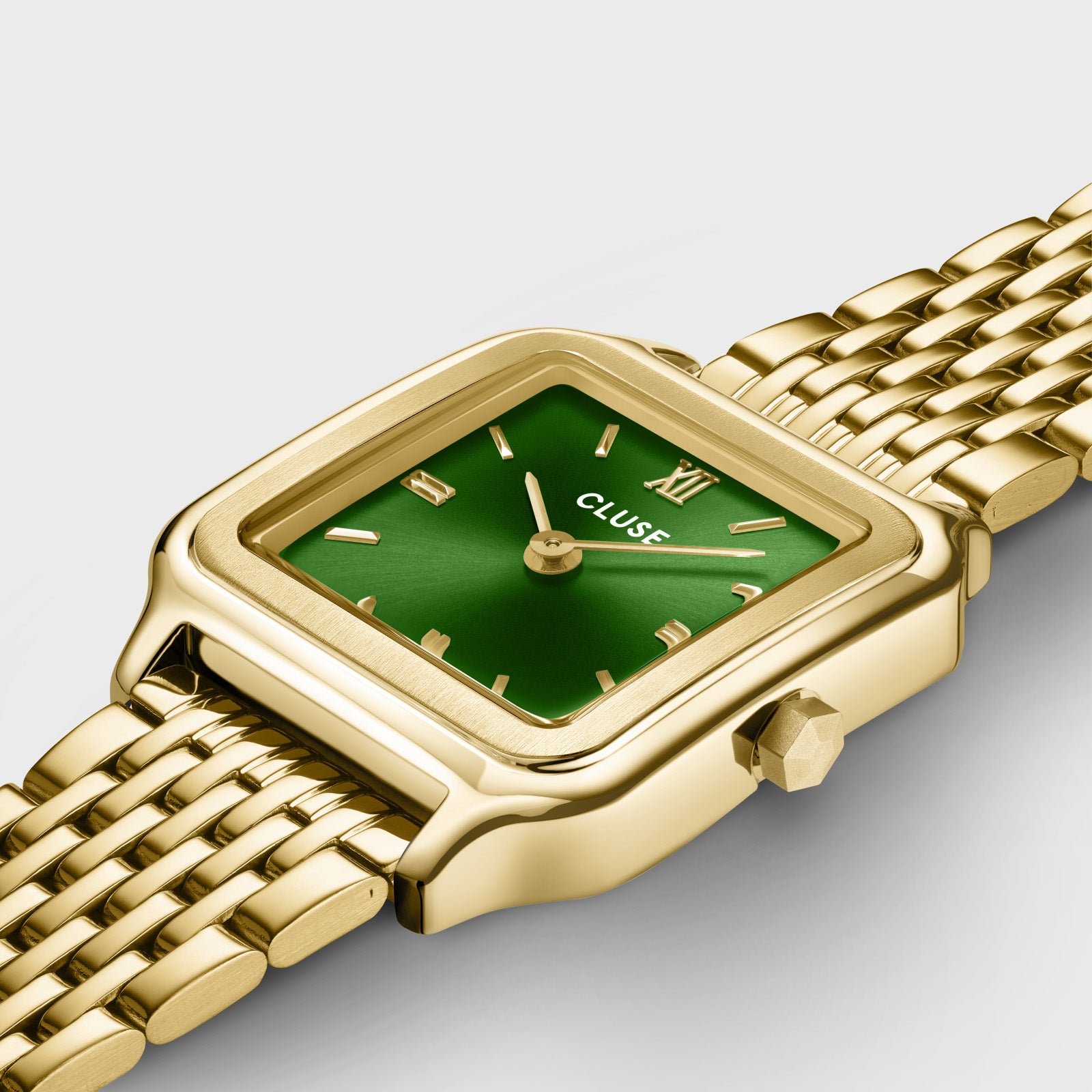 Gracieuse Petite Watch Double Steel, Forest Green, Gold Colour、mySite、botmansion