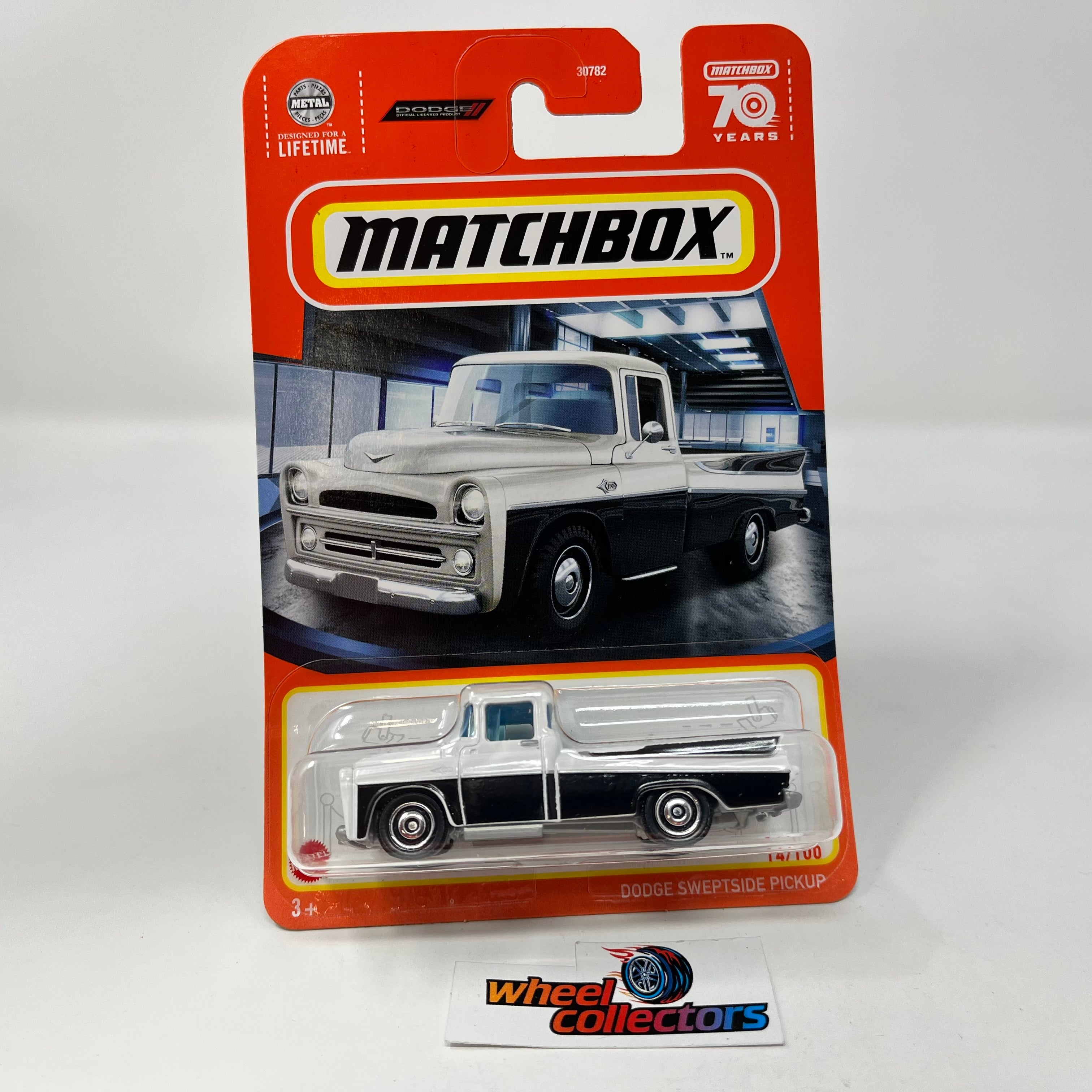 Dodge Sweptside Pickup #14 * White/Black * 2023 Matchbox Case M Release、mySite、hgirdovlk