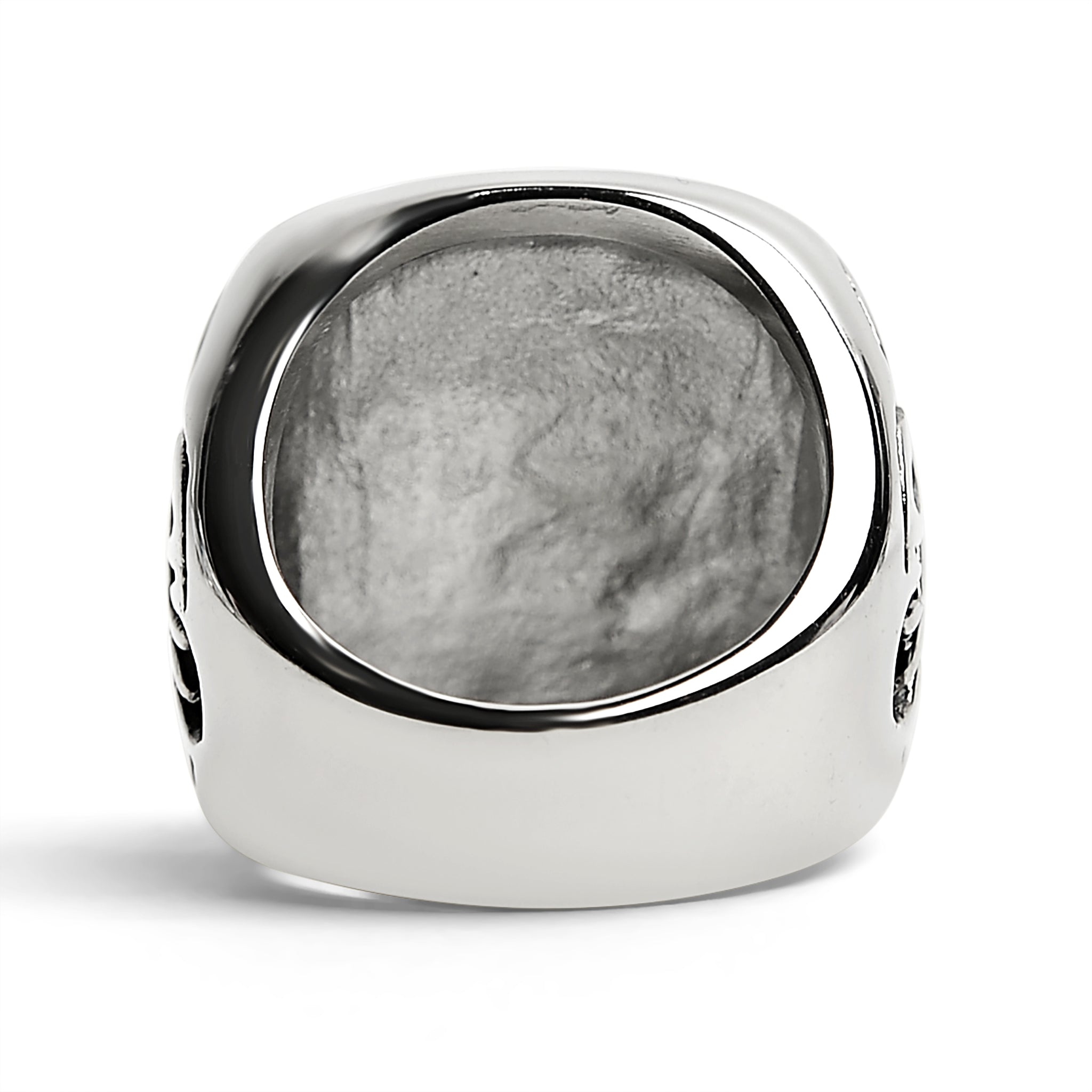 Stainless Steel Large Maltese Cross with Flame Accents Signet Ring / SCR4008、mySite、dreamappss