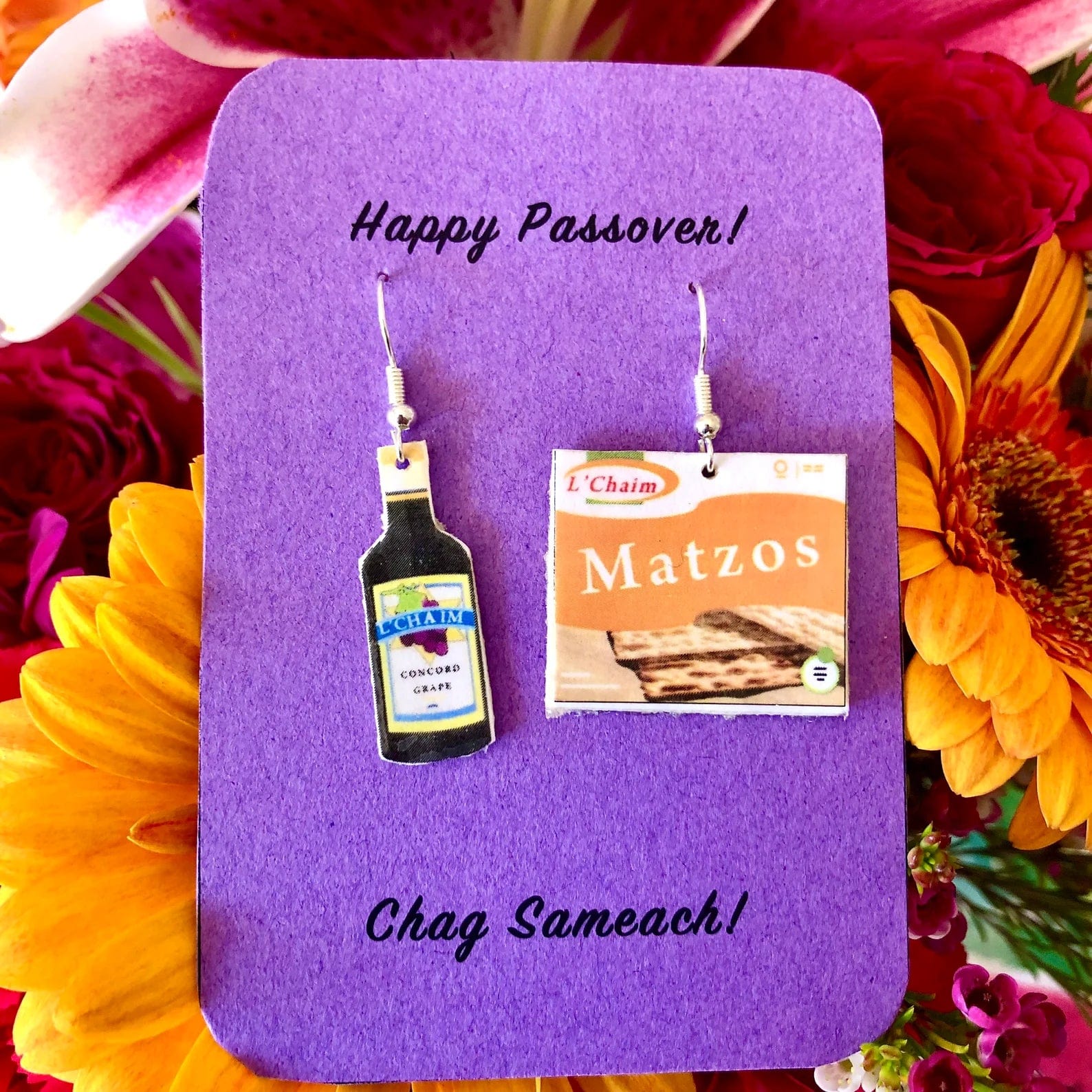 Passover Matzah and Wine Earrings、mySite、topwebapps