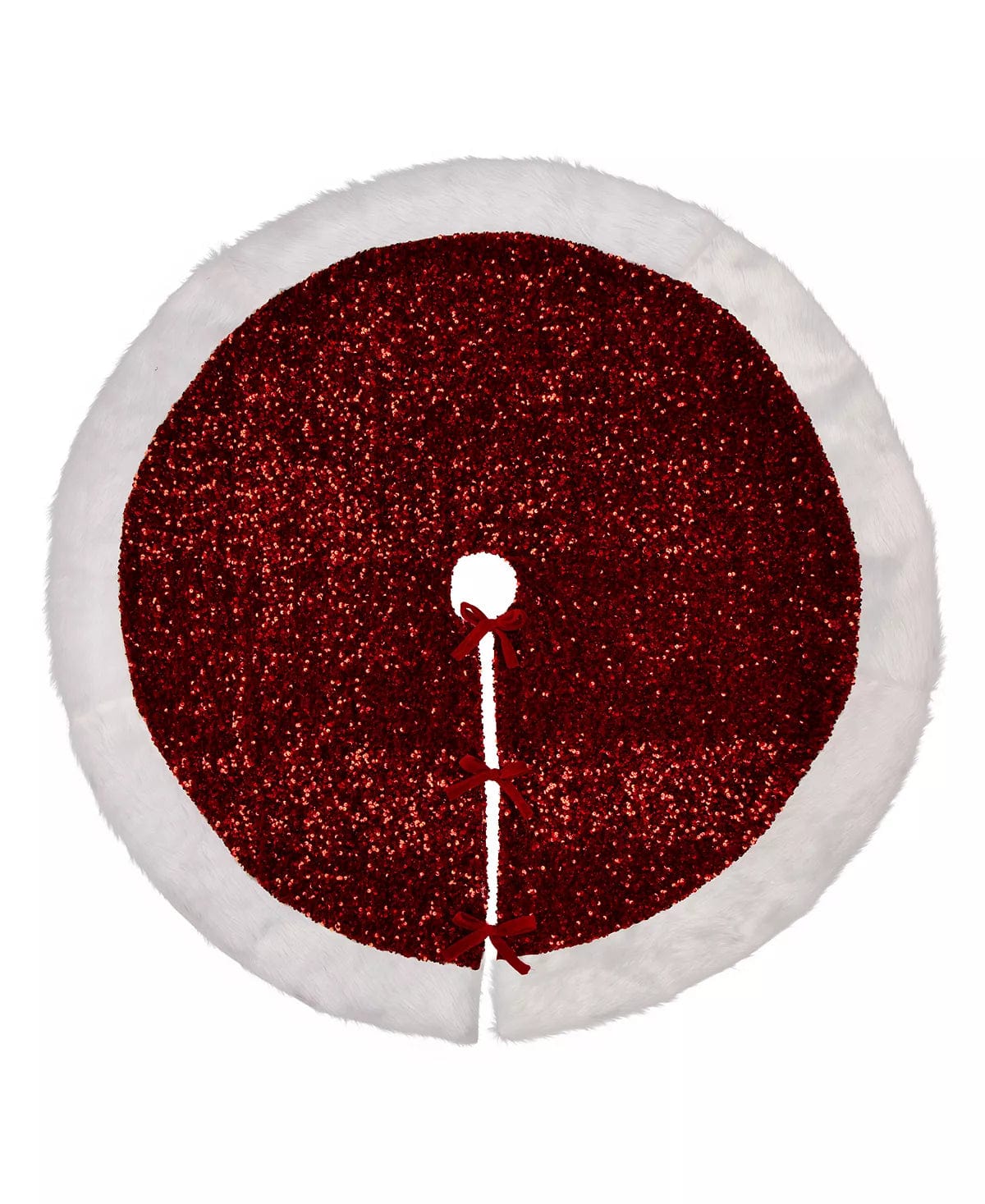 Sequin Christmas Faux Fur Tree Skirt、mySite、g9winljtr