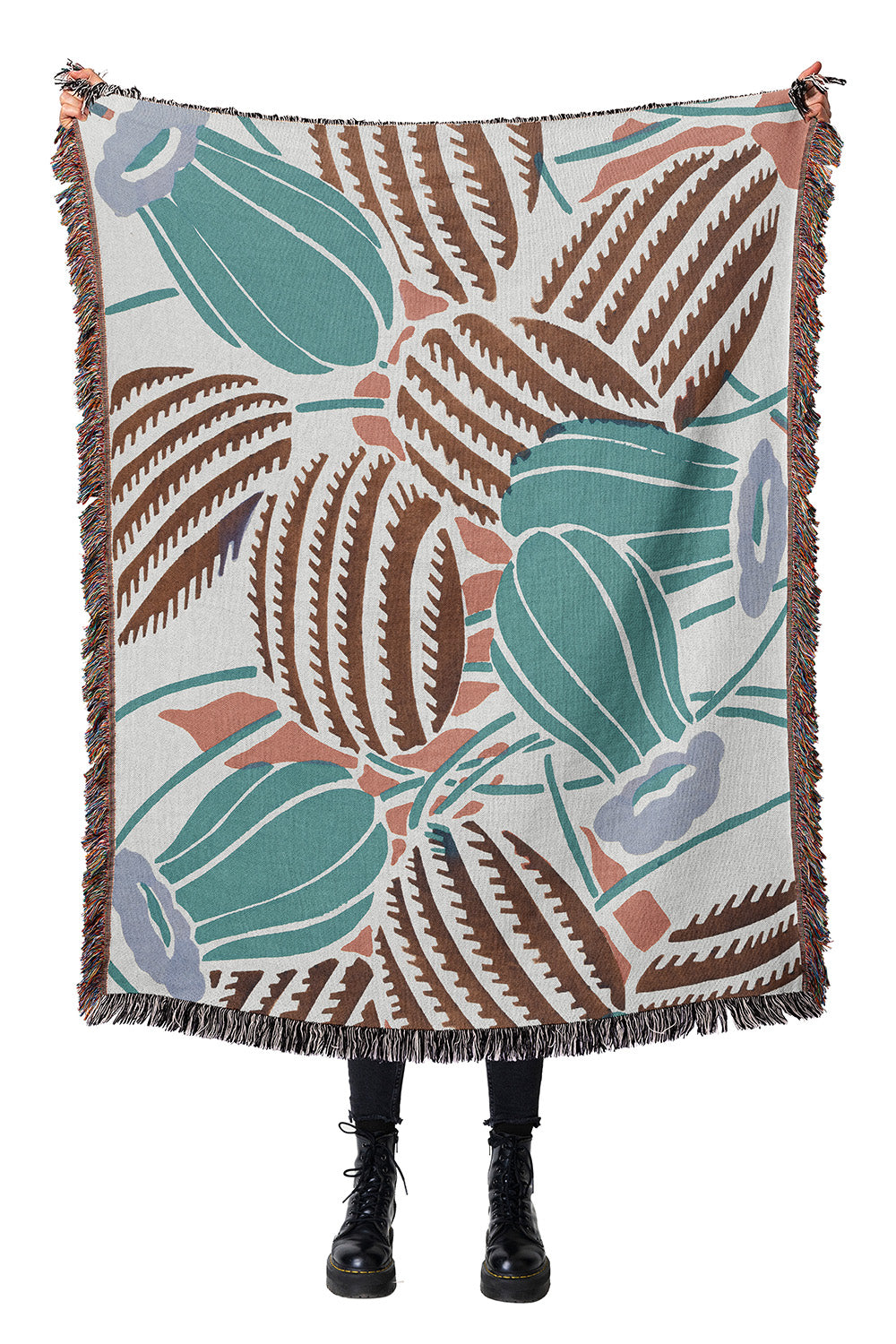 Desert Bloom Cotton Woven Throw Blanket、mySite、gigharbornorthrealestate