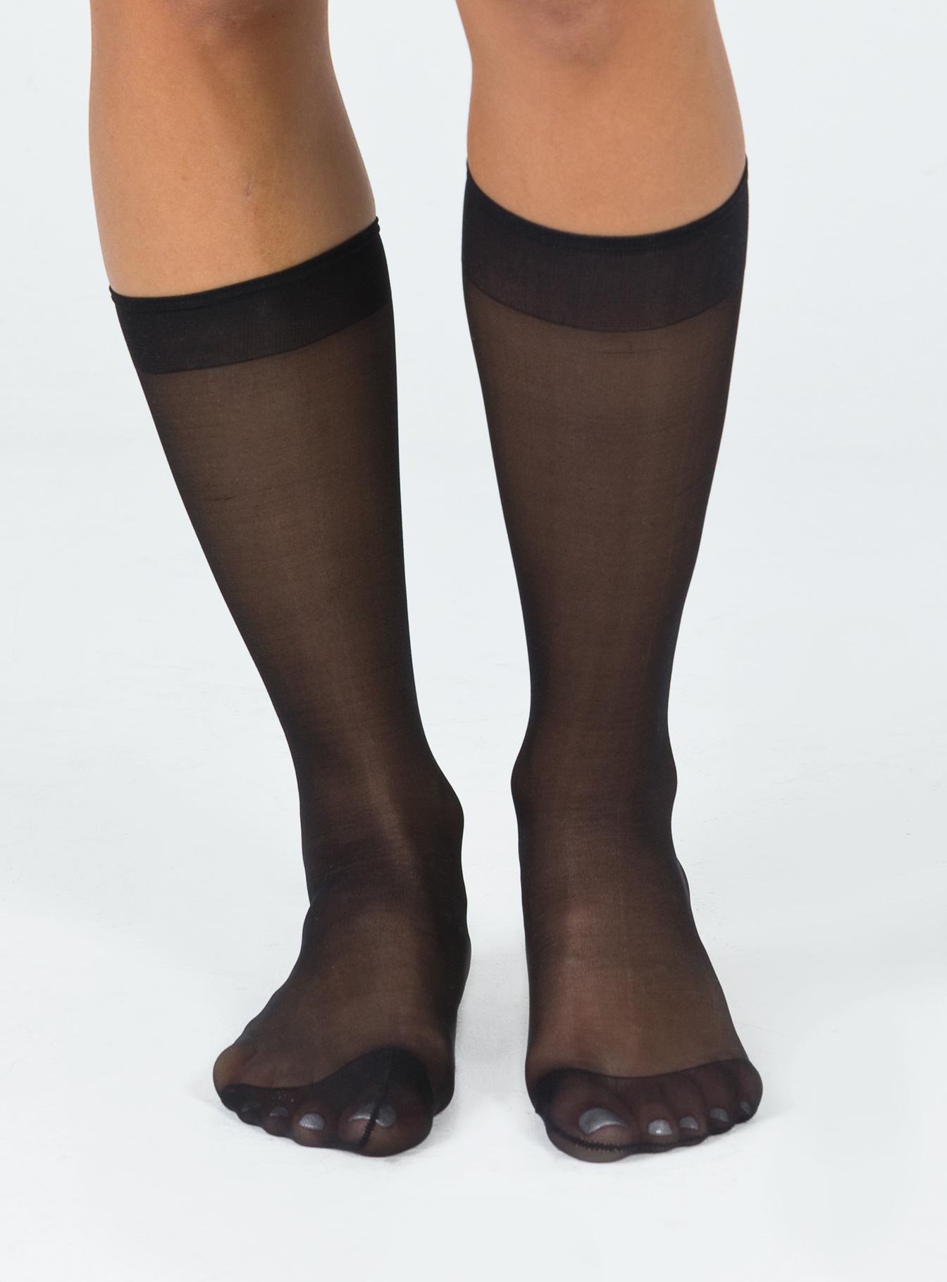 McClair Knee High Stocking Socks Black、mySite、solidvoid