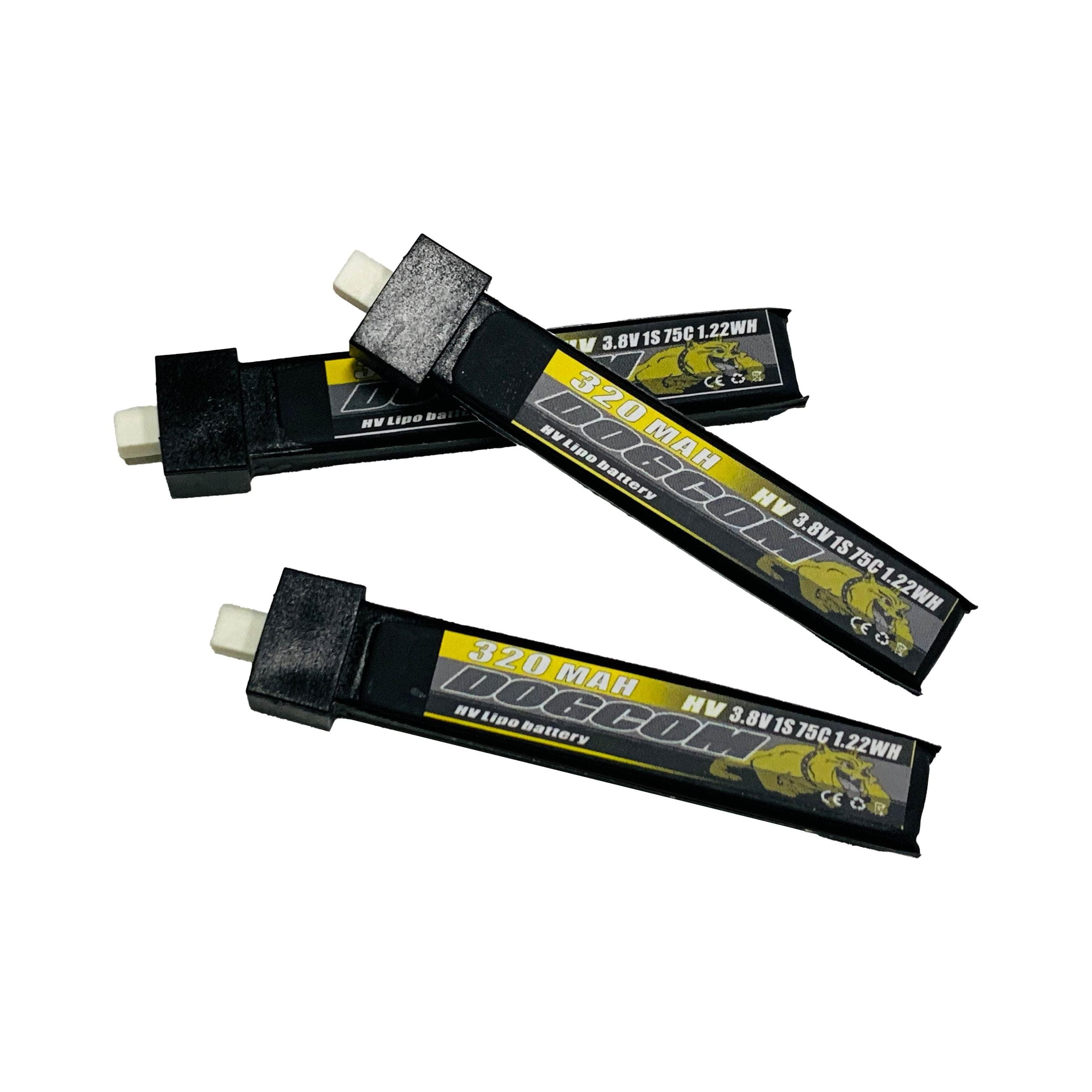  DogCom 3.8V 1S 320mAh 75C LiHV Battery w/ Plastic Head - BT2.0、mySite、merchandisen