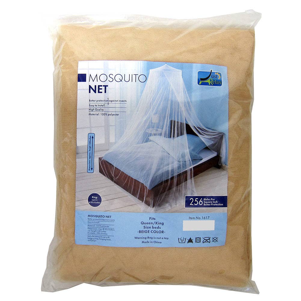 Elegant Mosquito Net Bed Canopy Set, Beige All Sizes、mySite、g9winljtr