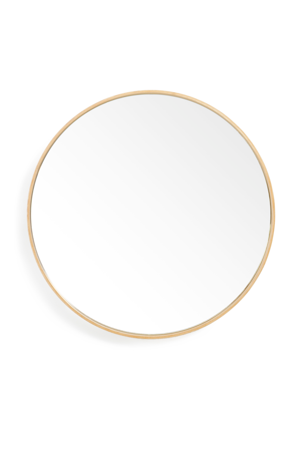 Oak Wooden Round Wall Mirror | Wireworks Glance、mySite、neckold