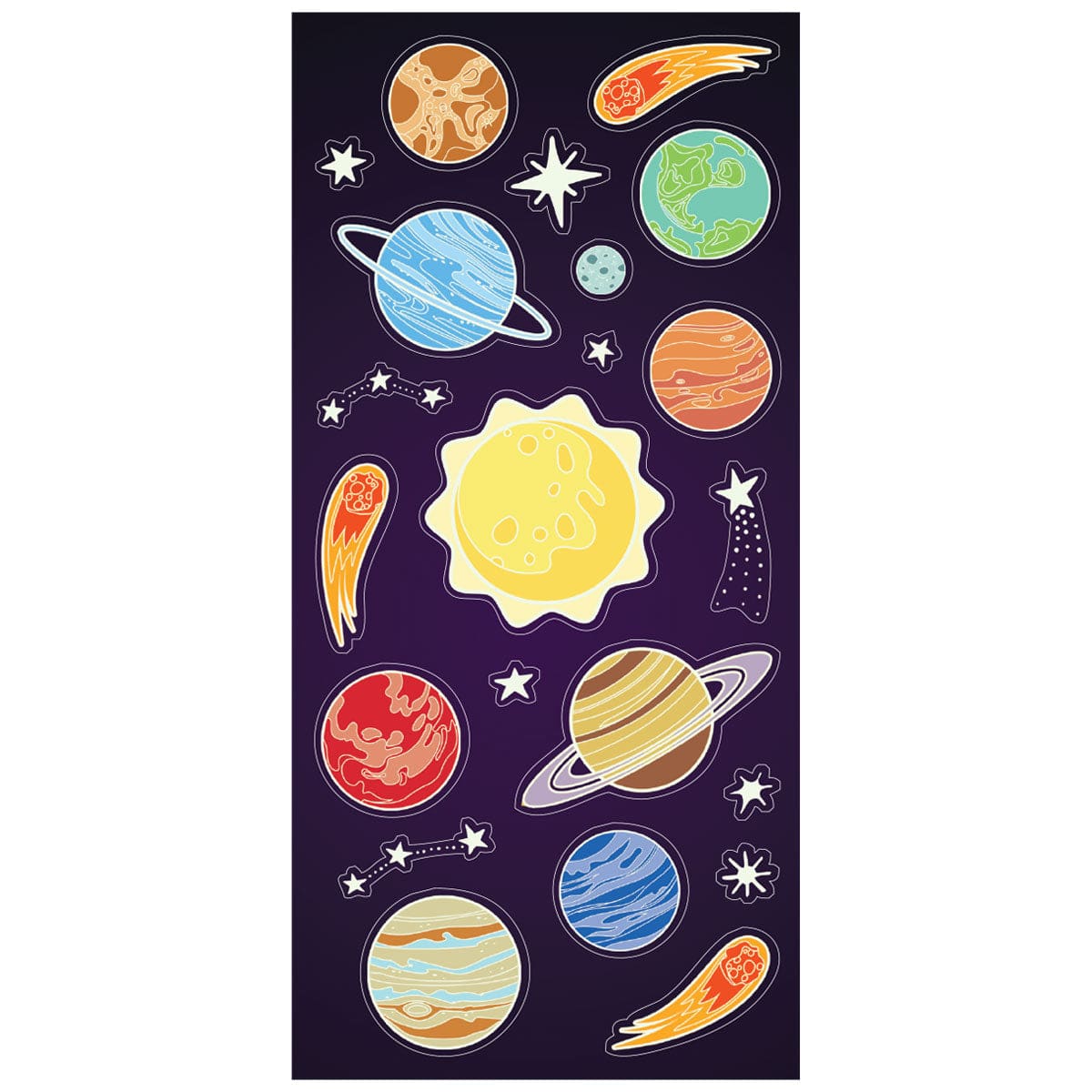 Glow In The Dark Stickers - Solar System Planets、mySite、ghnorth