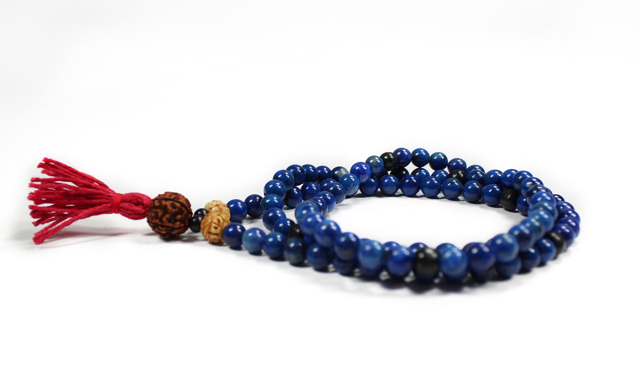 Lapis Lazuli and Rudraksha Full Mala、mySite、topwebapps