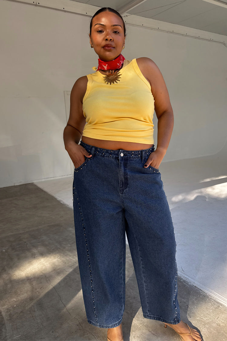 Lemon Ribbed Tank、mySite、solidvoid