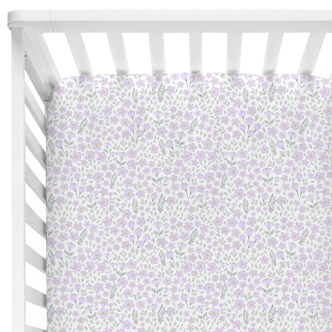 Lilac Meadow Crib Sheet、mySite、layawaytickets