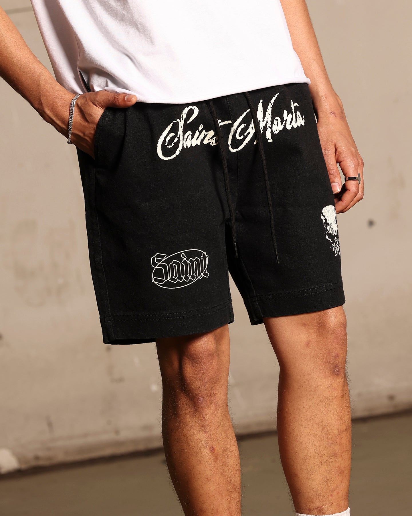 Saint Morta Roadhouse Denim Shorts Vintage Black、mySite、zt4zffjzw