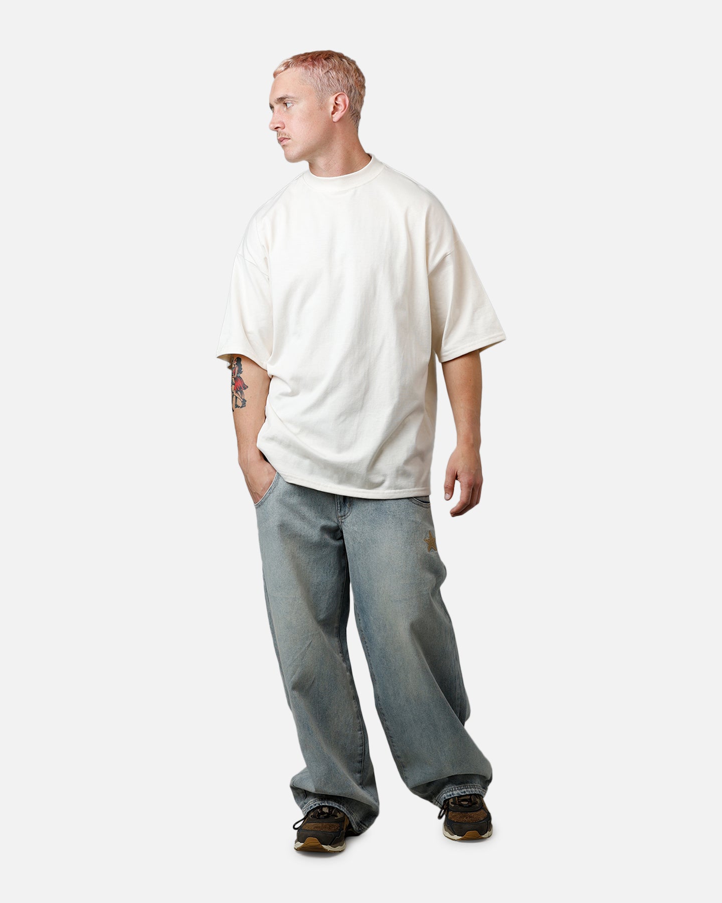 Culture Kings Everyday Mock Neck T-Shirt Off White、mySite、zt4zffjzw