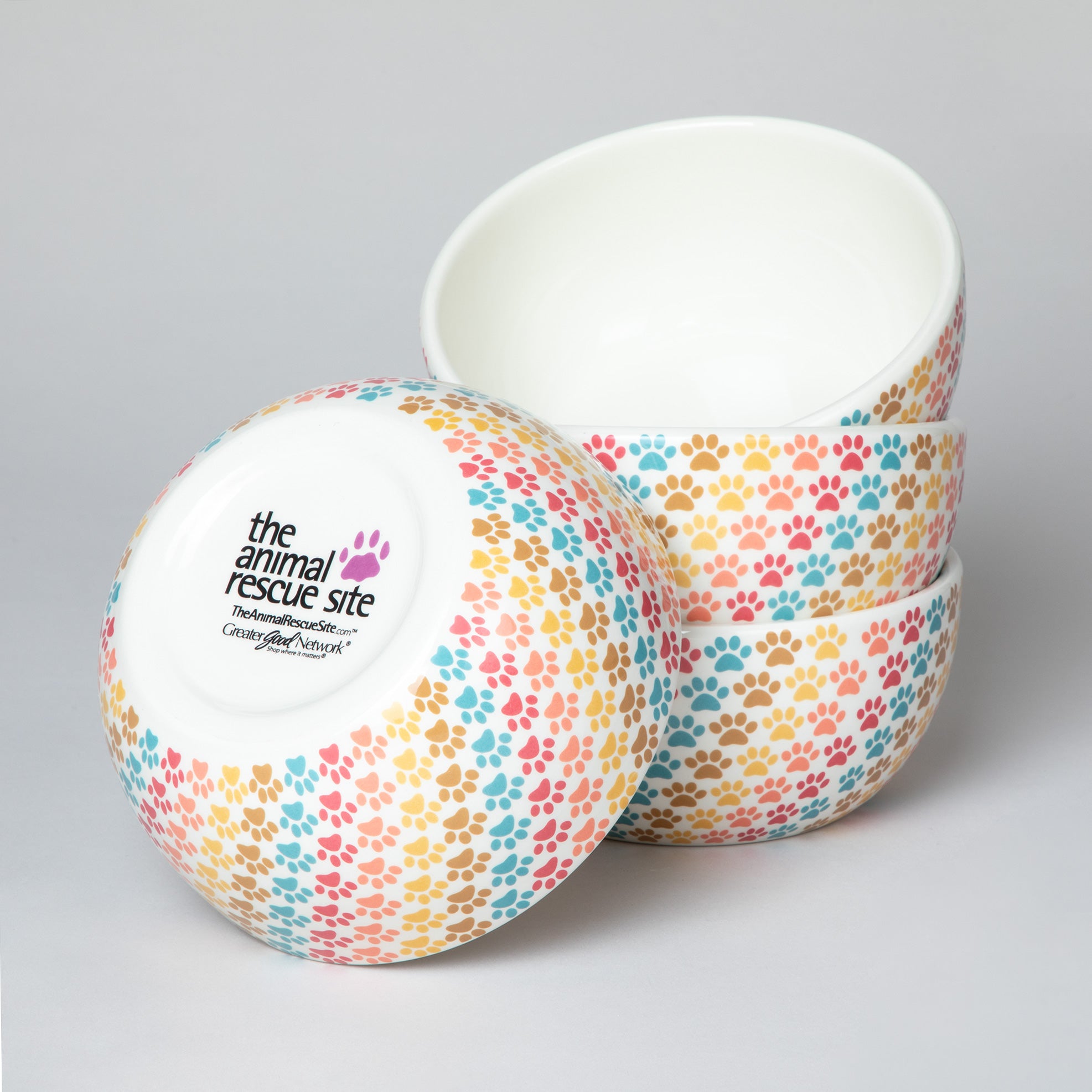 Ceramic Paw Lover Soup or Salad Bowl - Set of 4、mySite、camillekostekn