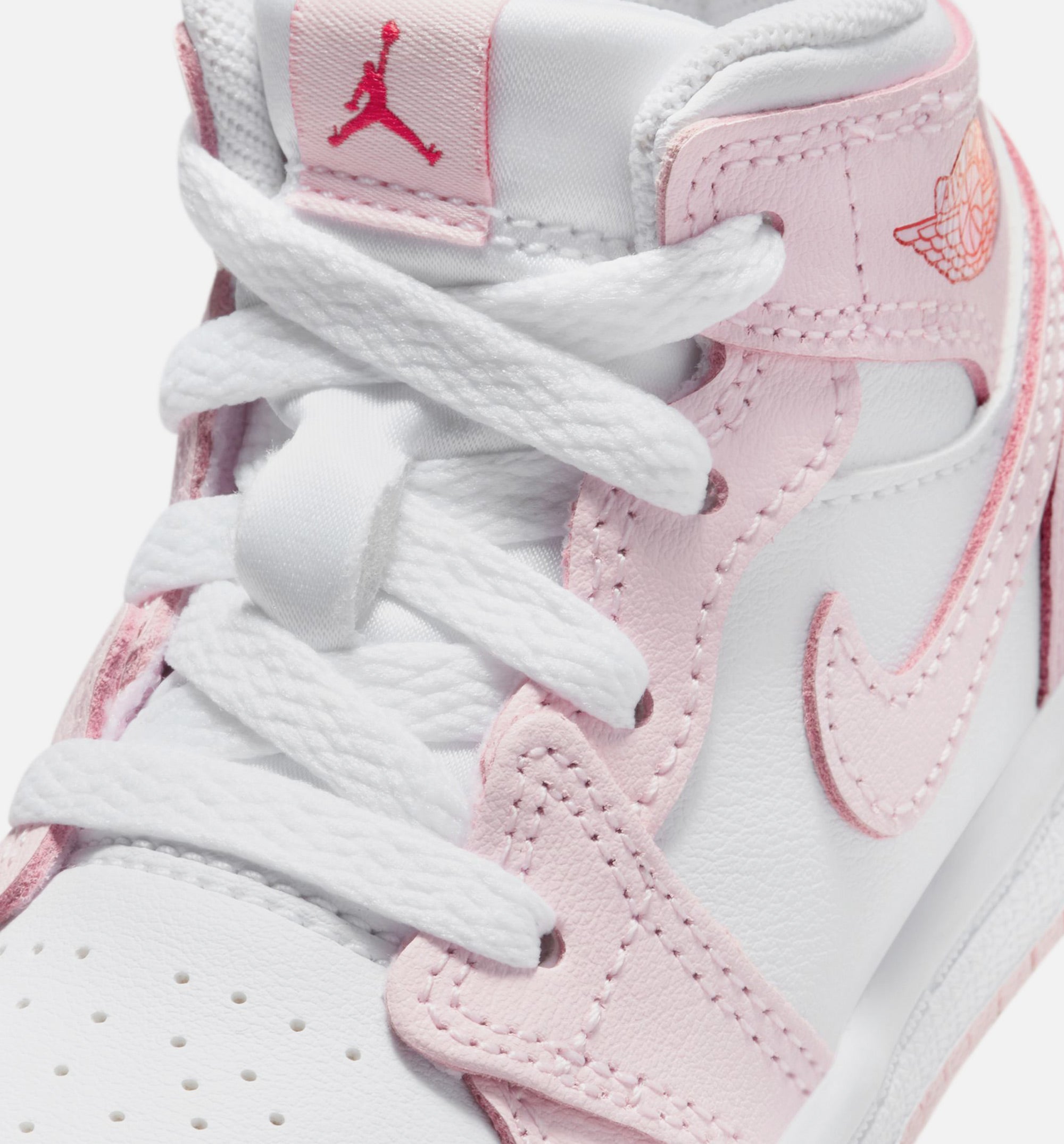Air Jordan 1 Mid Infant Toddler Lifestyle Shoe - Pink Foam/Fire Red/White、mySite、dreamappss