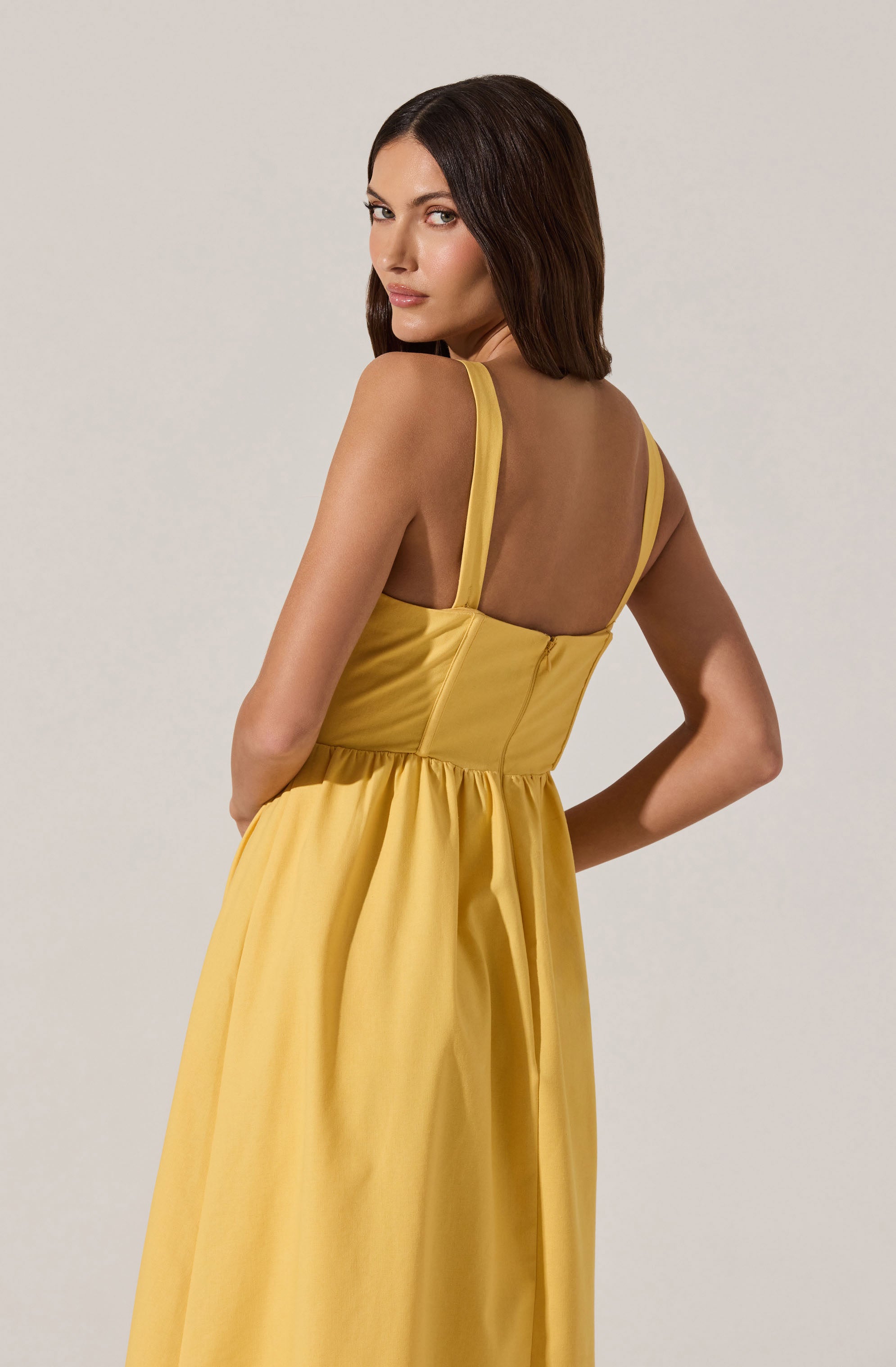 Sweetheart Corset Linen Dress、mySite、solidvoid