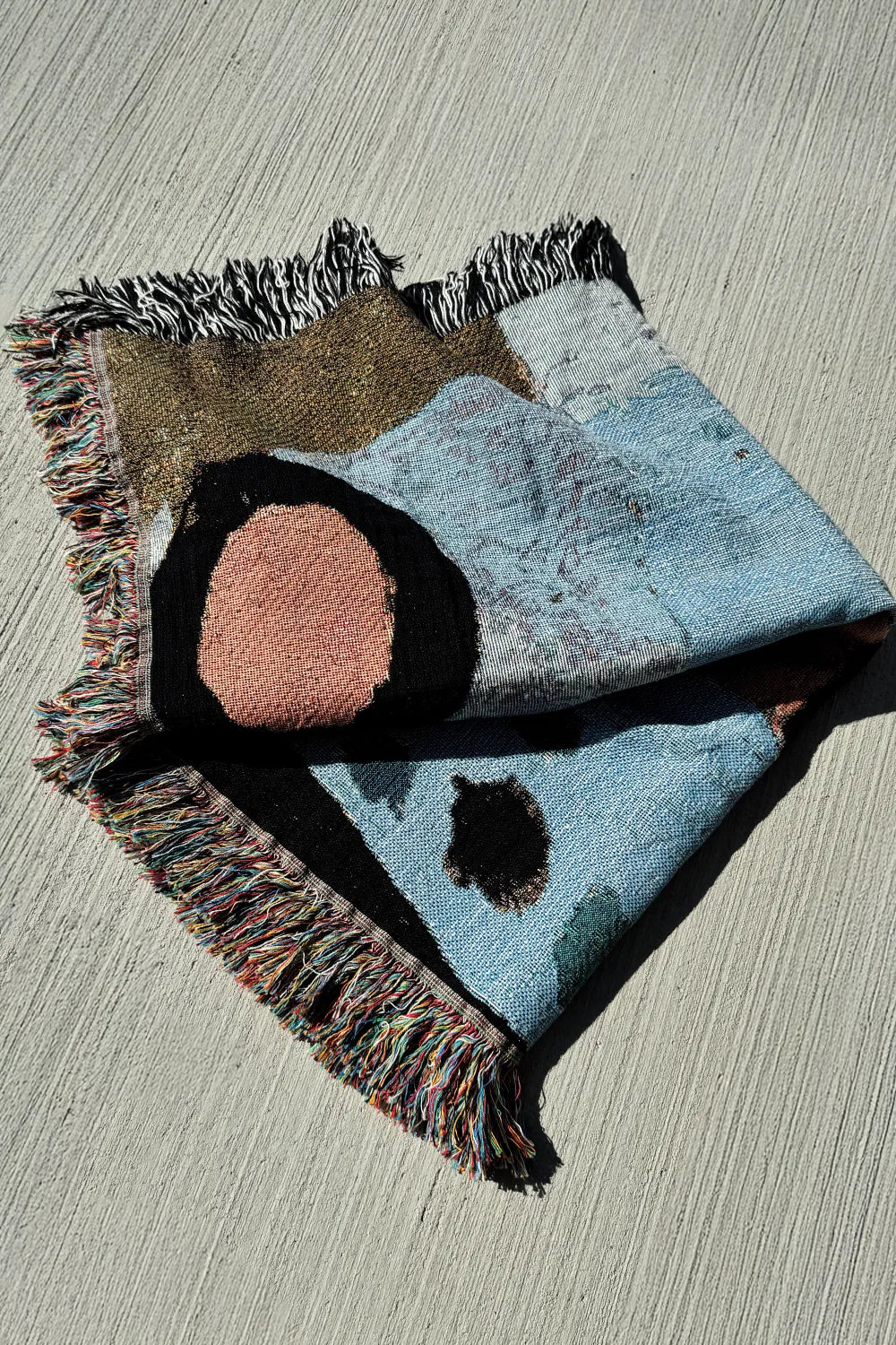 Paul Klee Blue Abstract Woven Throw Blanket、mySite、gigharbornorthrealestate