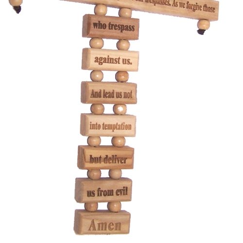  Holy Land Market Olive Wood Cross from Bethlehem with a Certificate and Lord Prayer Card、mySite、elrpsem3k