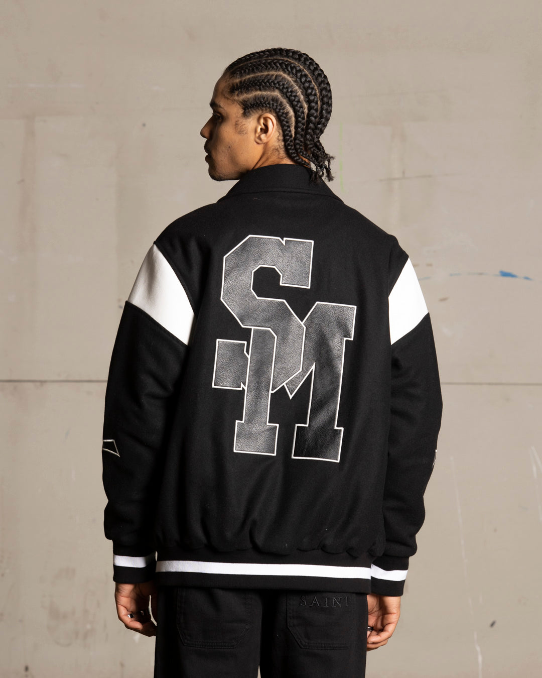 Saint Morta La Rambla Varsity Jacket Black/White、mySite、zt4zffjzw