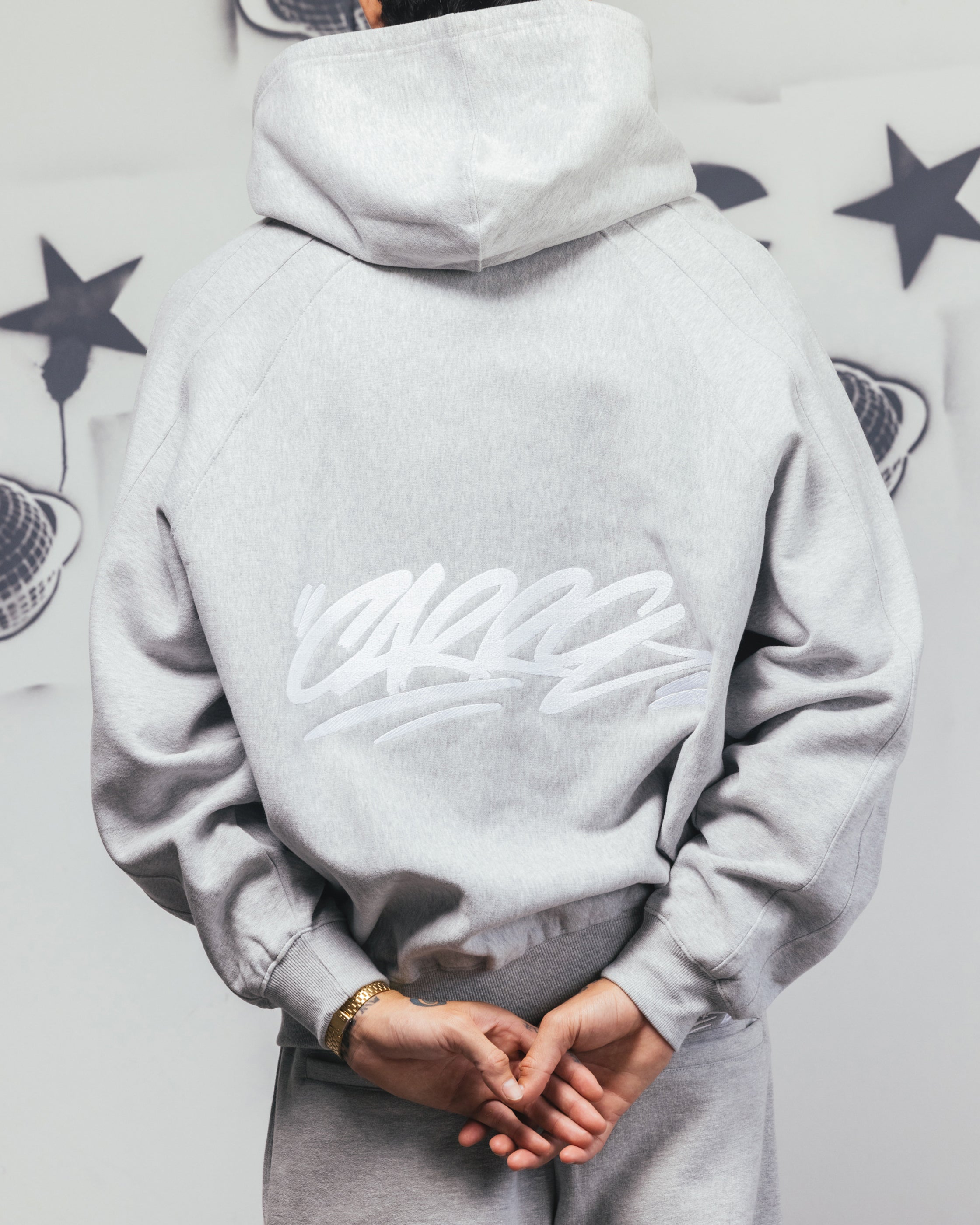 Carre Grit Zip Hoodie Grey Marle、mySite、zt4zffjzw