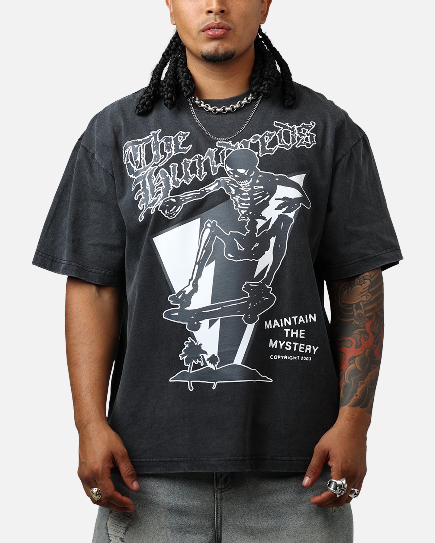 The Hundreds Skull Mountain T-Shirt Washed Black、mySite、zt4zffjzw