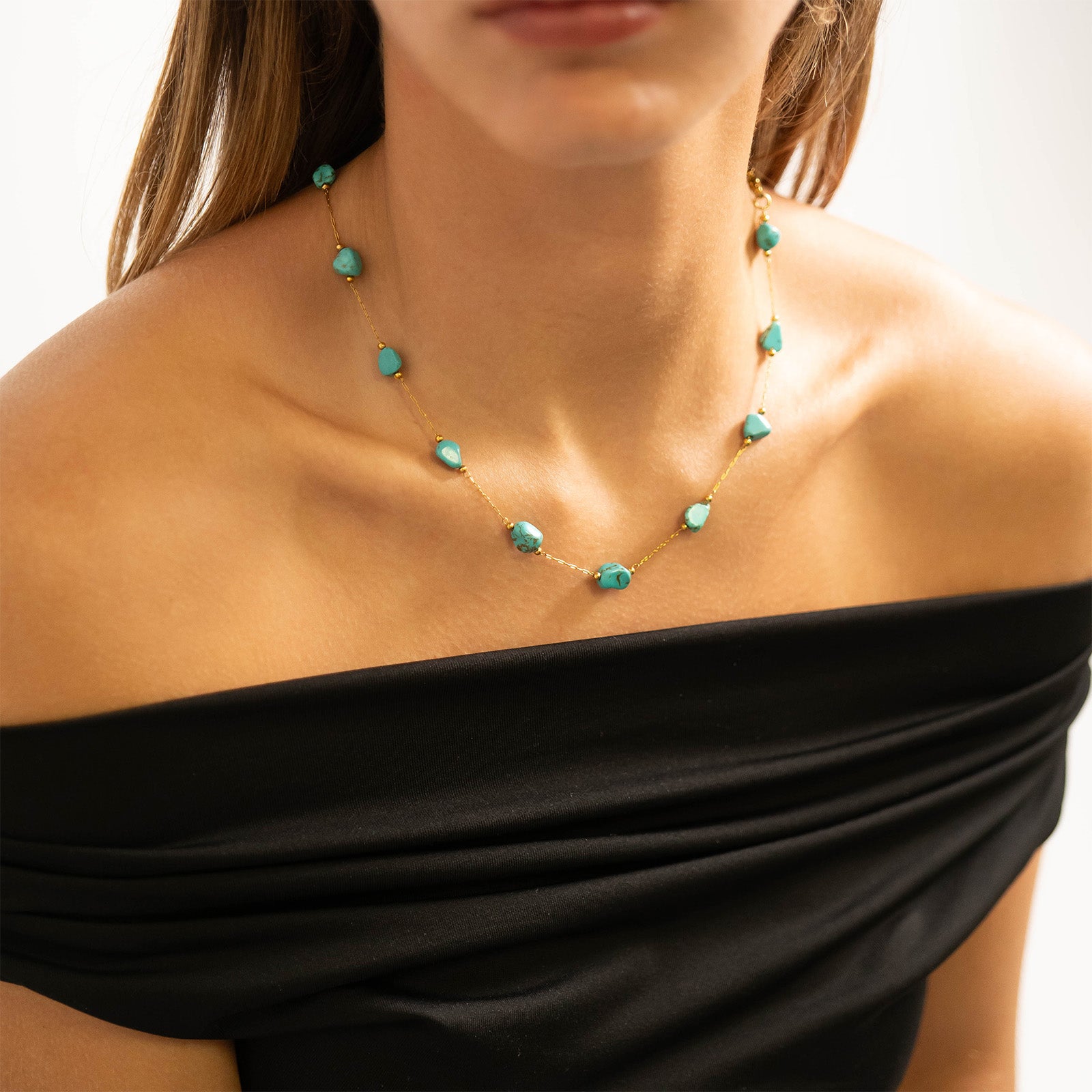 18K Gold PVD Stainless Steel Beaded Stone Chain - By The Foot / SPL1017、mySite、dreamappss