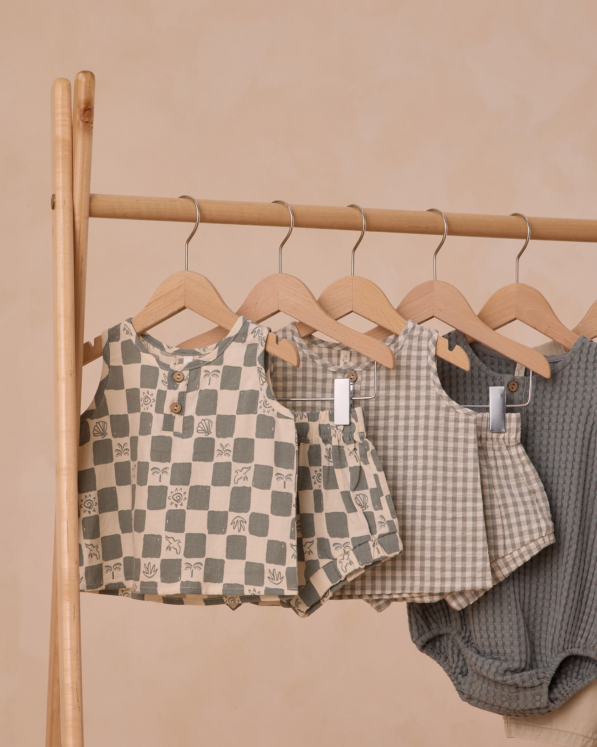  Baby Tank Set || Eucalyptus Gingham、mySite、layawaytickets