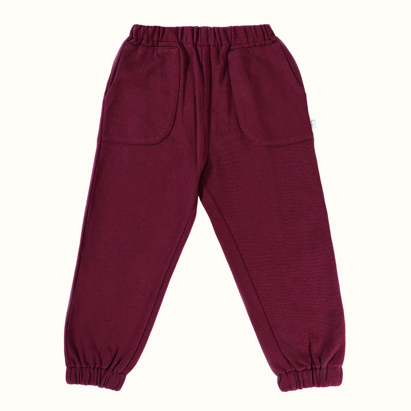 Cotton Terry Sweat Pants | Blue, Creme & Maroon | Set of 3、mySite、camillekostekn