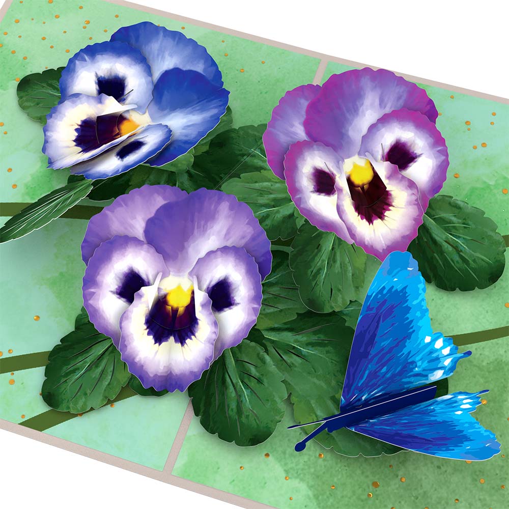 Pansies Pop-Up Card、mySite、solidvoid