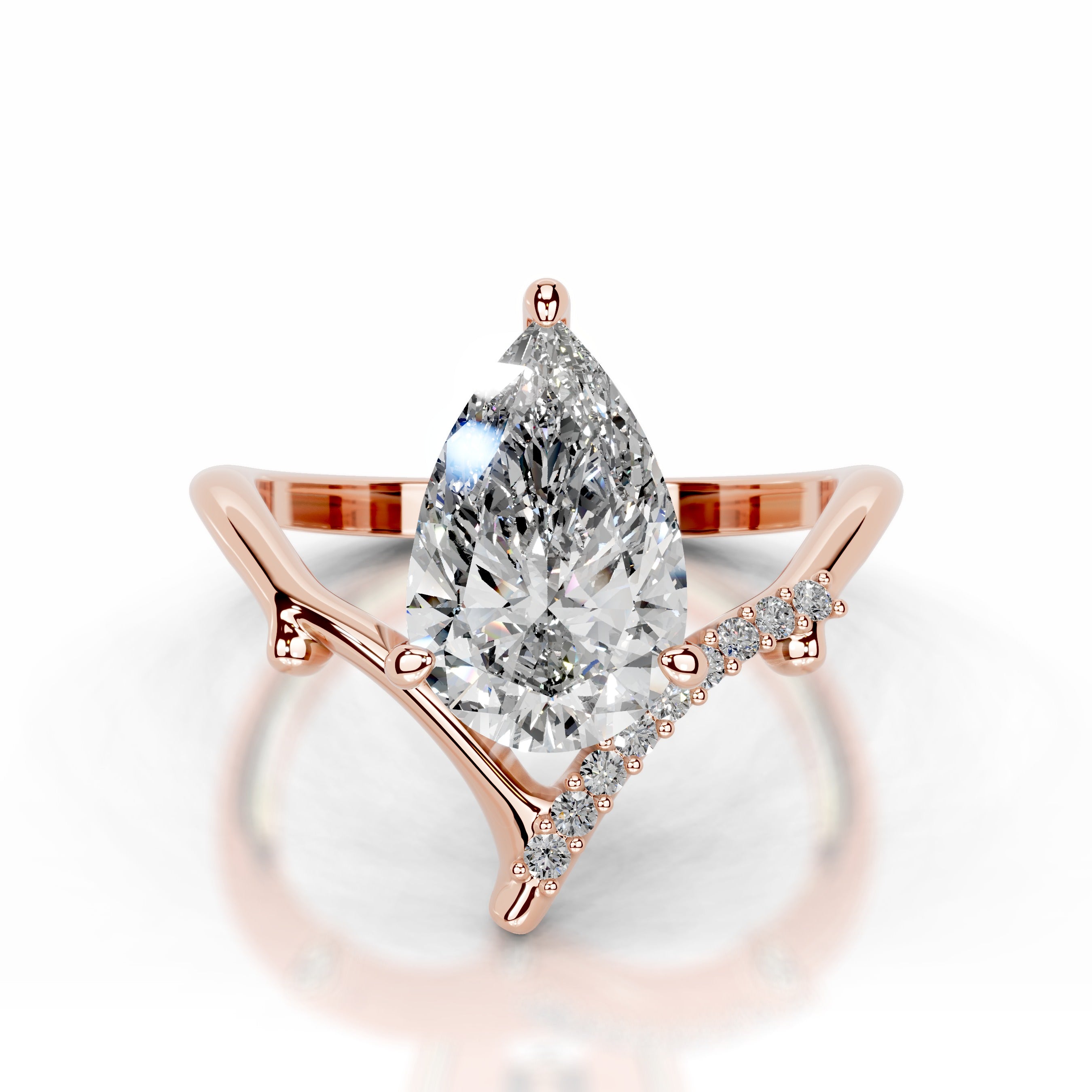 Brilliant Blooms Lab Grown Diamond Ring - 14K Rose Gold、mySite、hinf8tx79