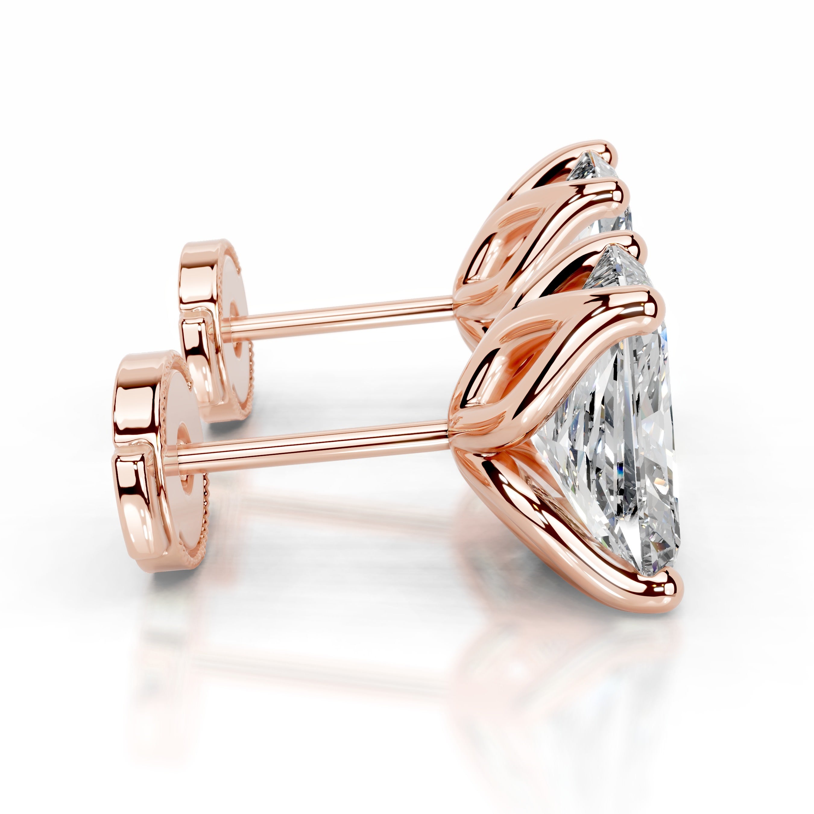Doris Lab Grown Diamond Studs Earrings - 14K Rose Gold、mySite、hinf8tx79