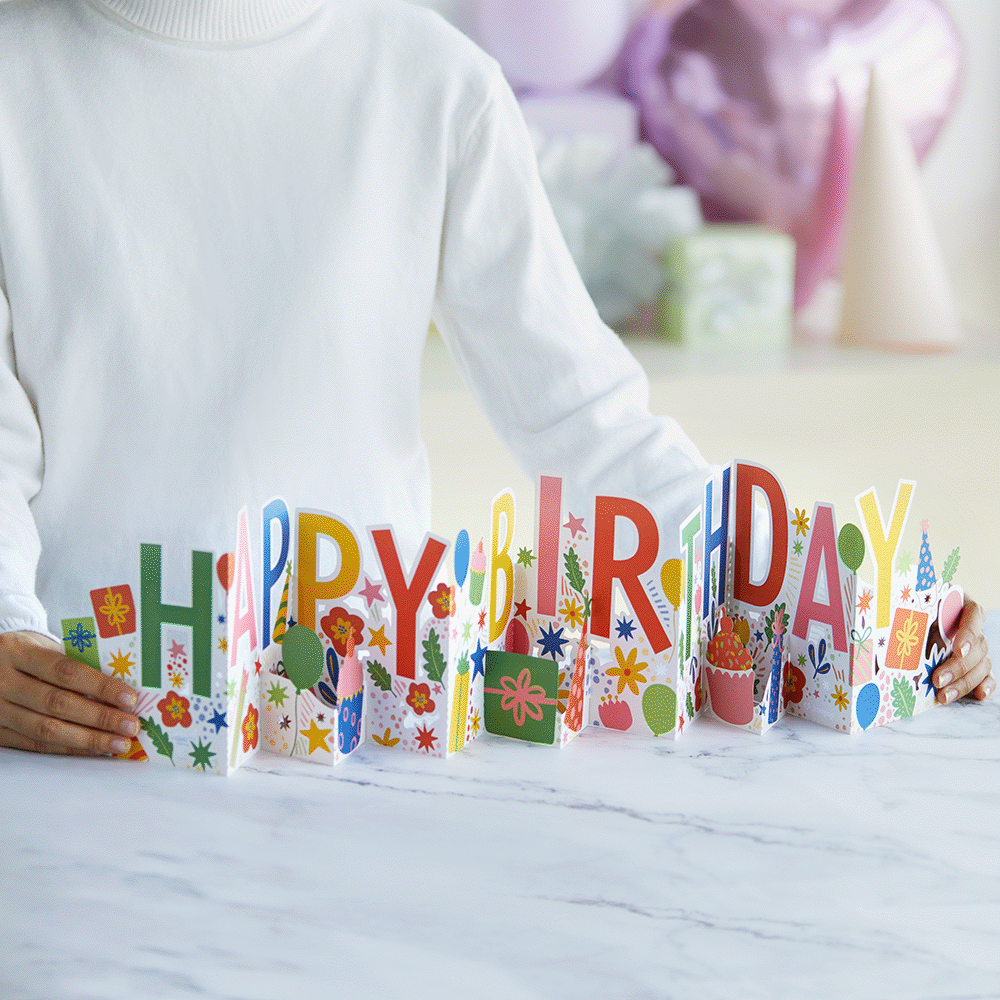 Happy Birthday Loooooong Card™ (Expands to 2 feet)、mySite、solidvoid