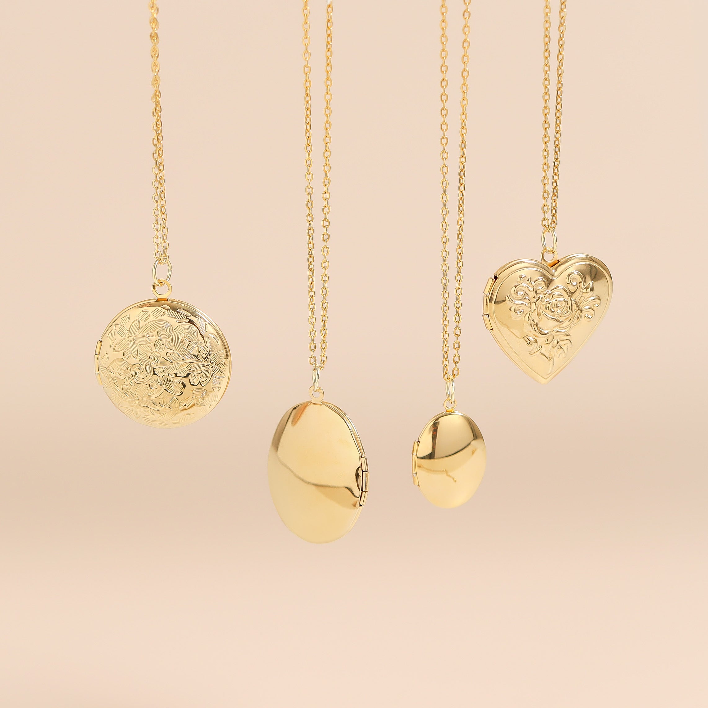 18K Gold PVD Stainless Steel Oval Locket / PDL0244、mySite、dreamappss