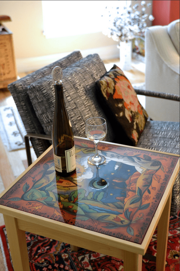  Serene Seasons Glass End Table、mySite、elrpsem3k