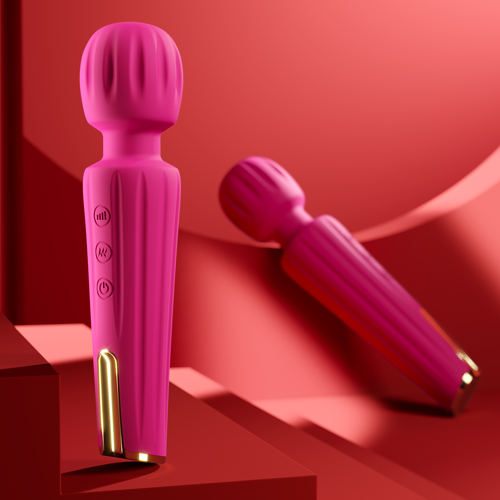 Blush Allana Velvet 20 Function Vibrating Massage Wand With RumboTech™、mySite、bottomscart