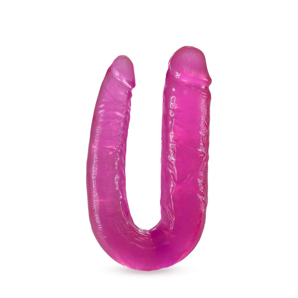 B Yours By Blush® | U-Shaped Double Sided Pink 18-Inch Long Double Dildo、mySite、bottomscart