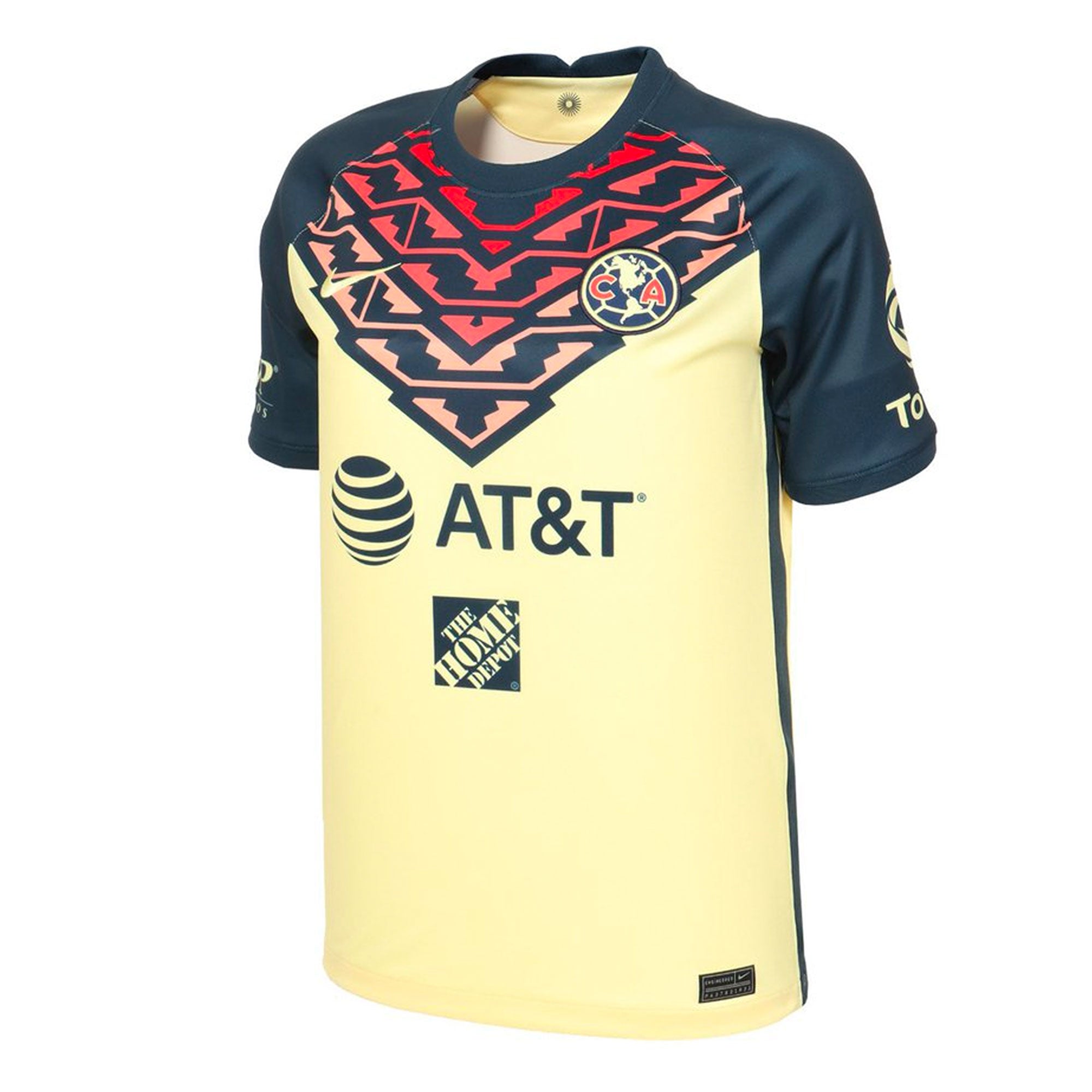 Nike Kids Club America 2021/22 Home Jersey Lemon Chiffon/Armory Navy、mySite、noshort