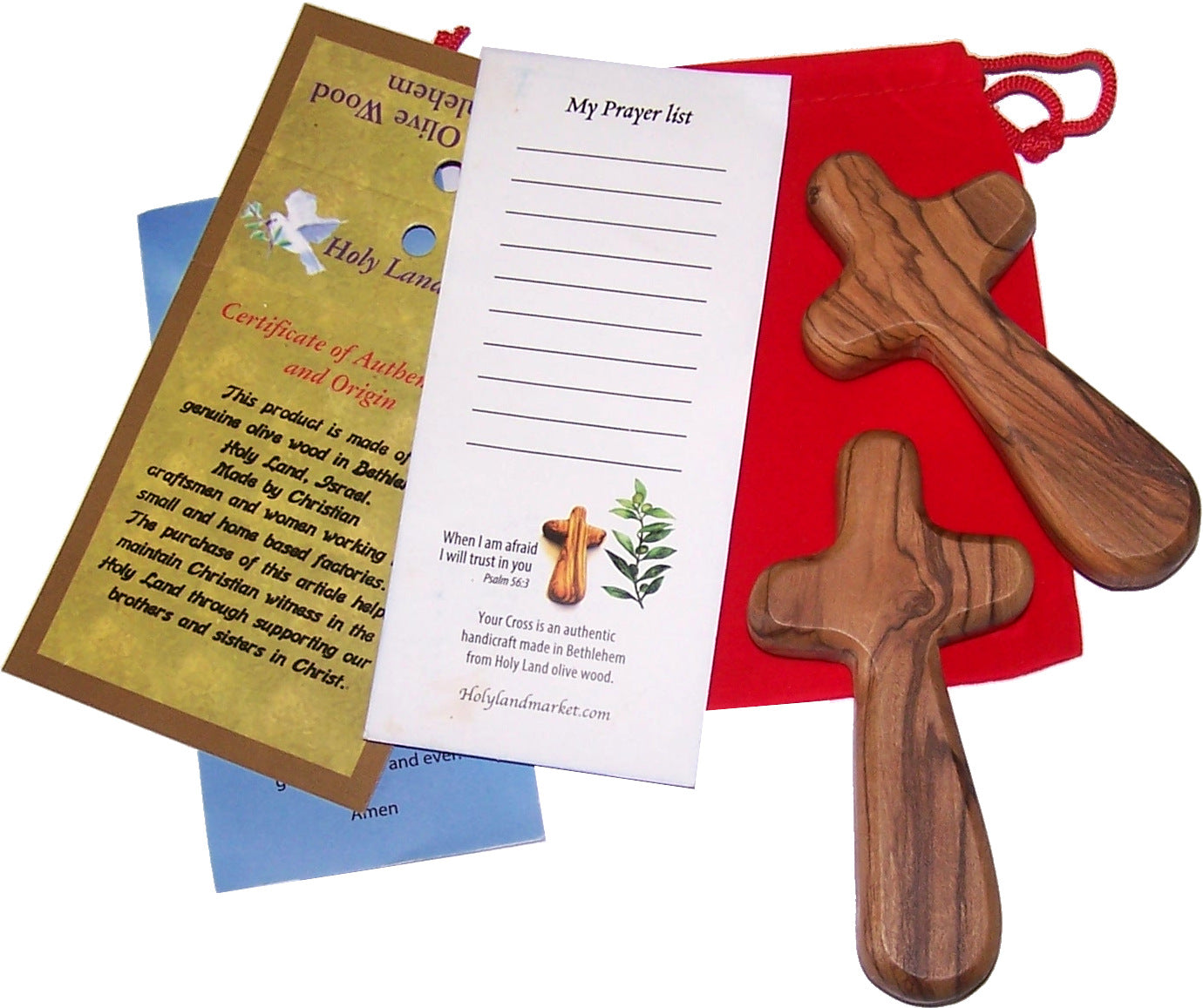  Holy Land Market Pair of Medium Hand Comfort Palm Crosses ( 3.8 Inches - 9.5 cm )、mySite、elrpsem3k