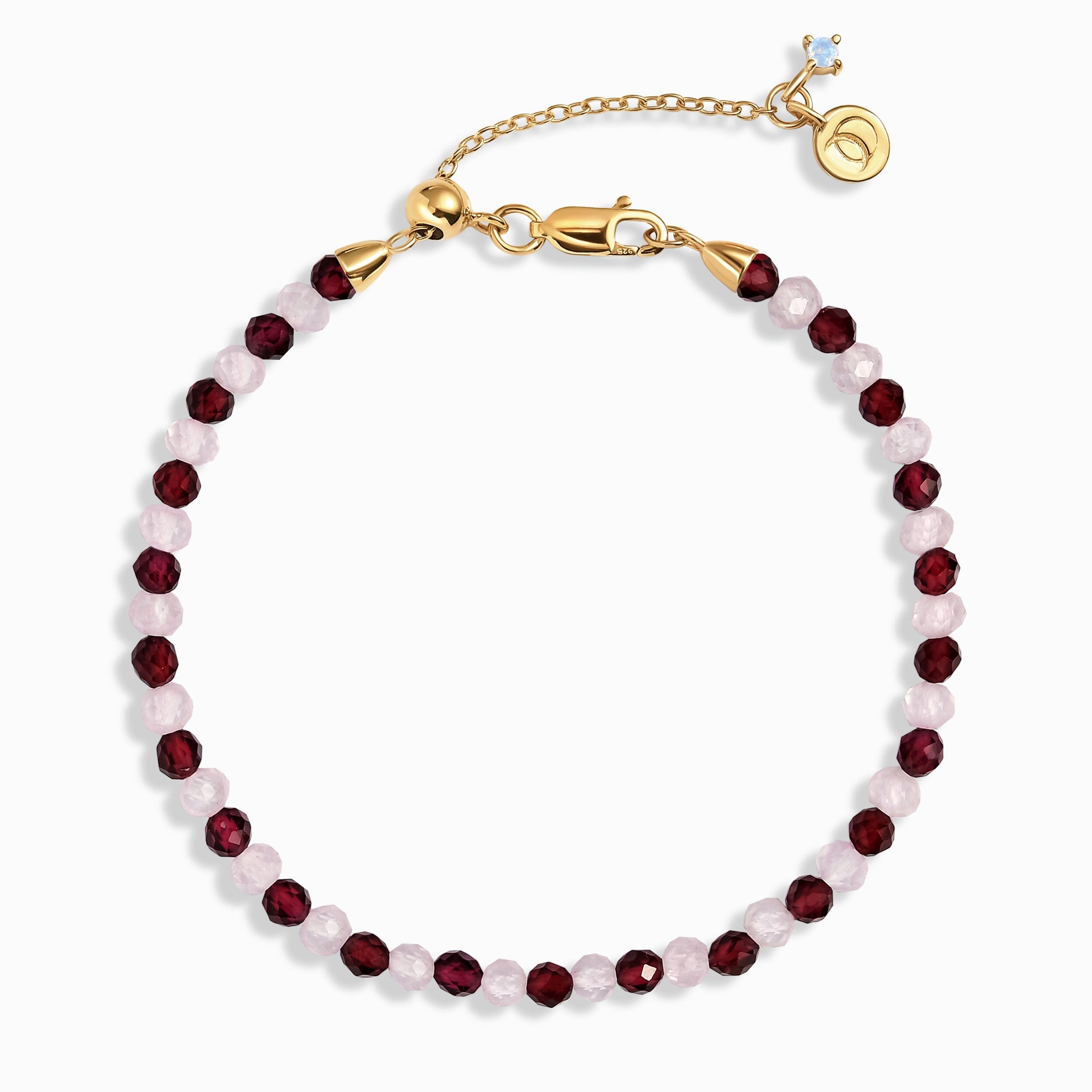 Garnet Rose Quartz Beads Bracelet - Love Shield、mySite、hinf8tx79
