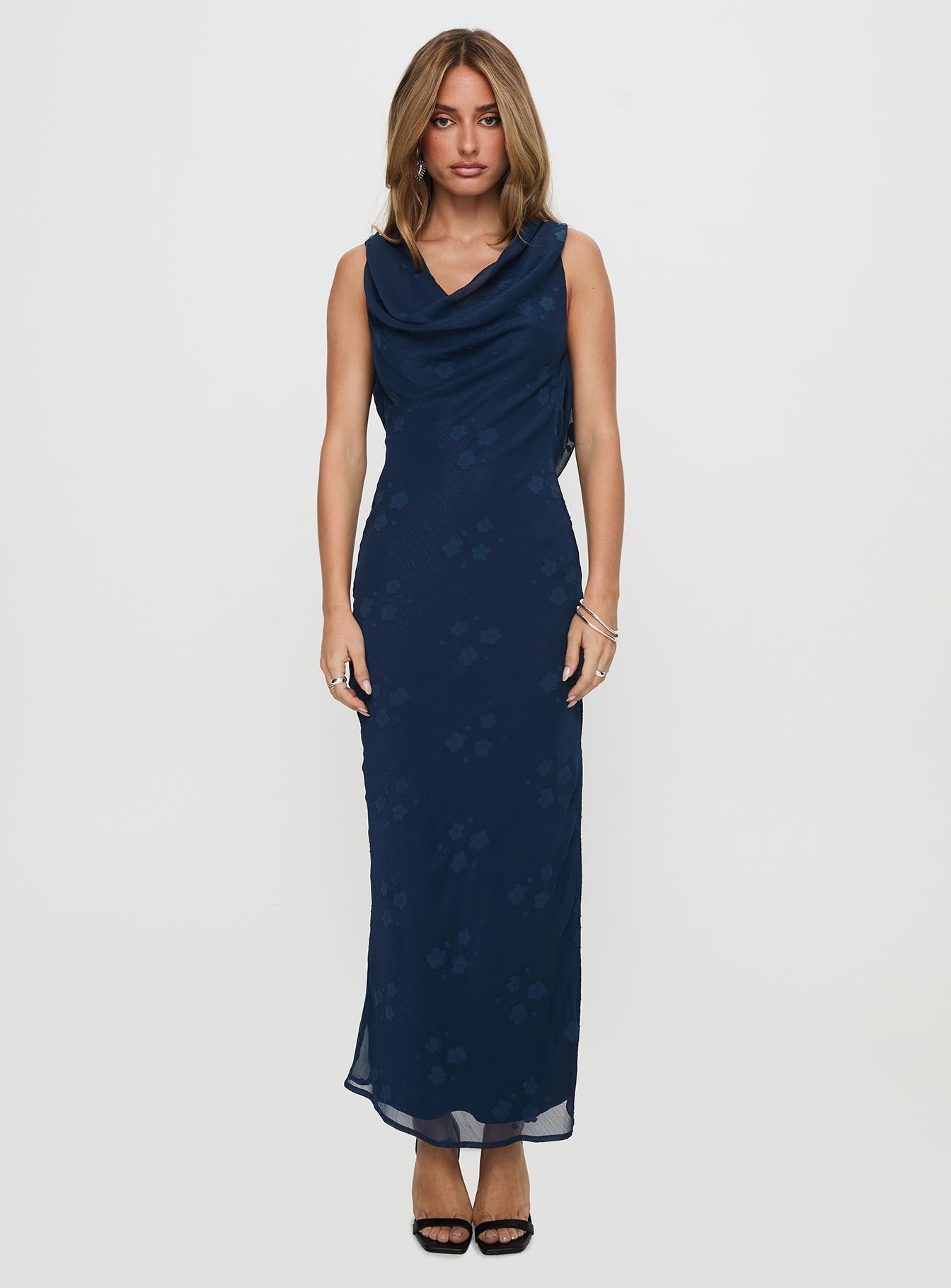 Contessa Maxi Dress Navy、mySite、solidvoid