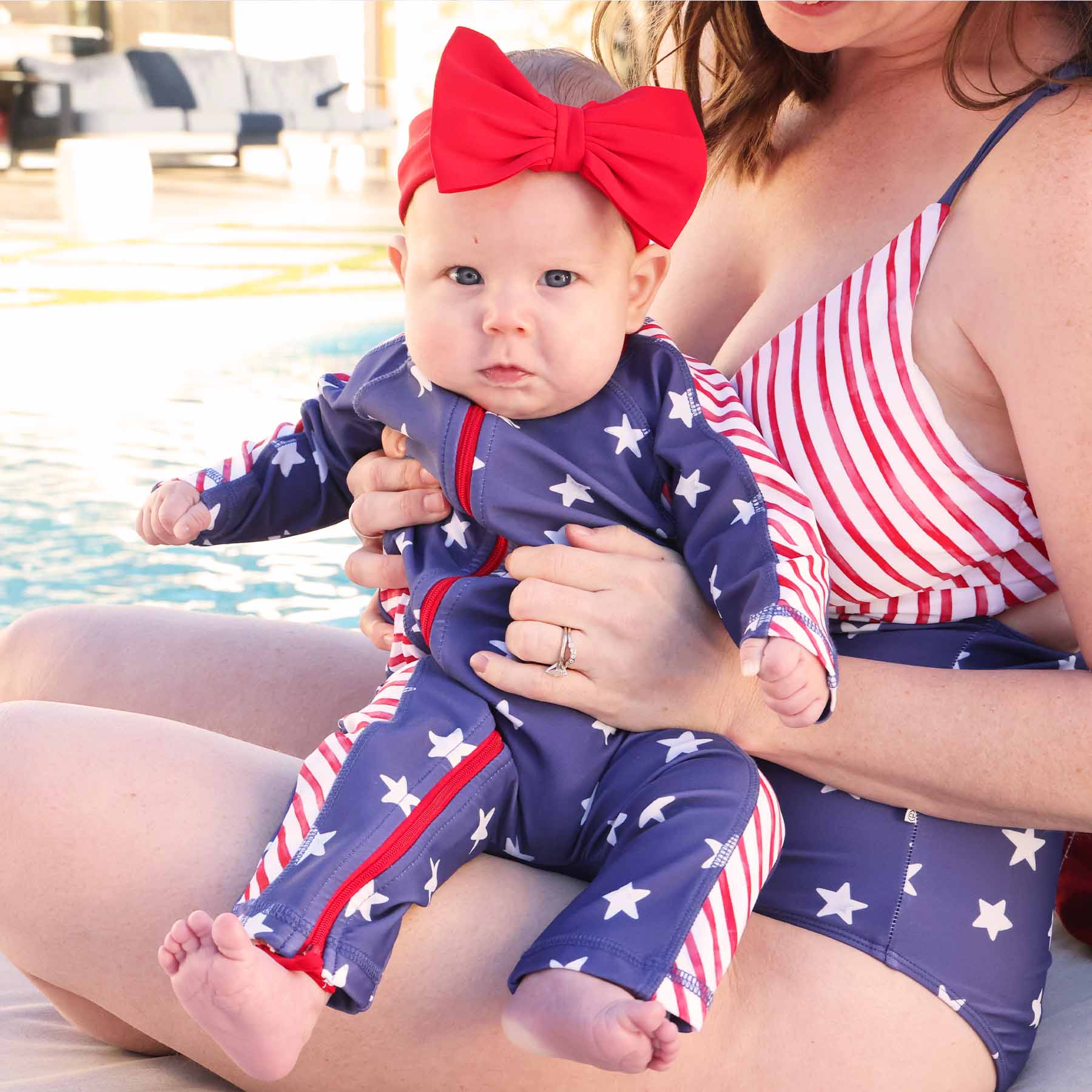 Long Sleeve Rash Guard Swim Romper Full Length | Star-Spangled Summer、mySite、layawaytickets