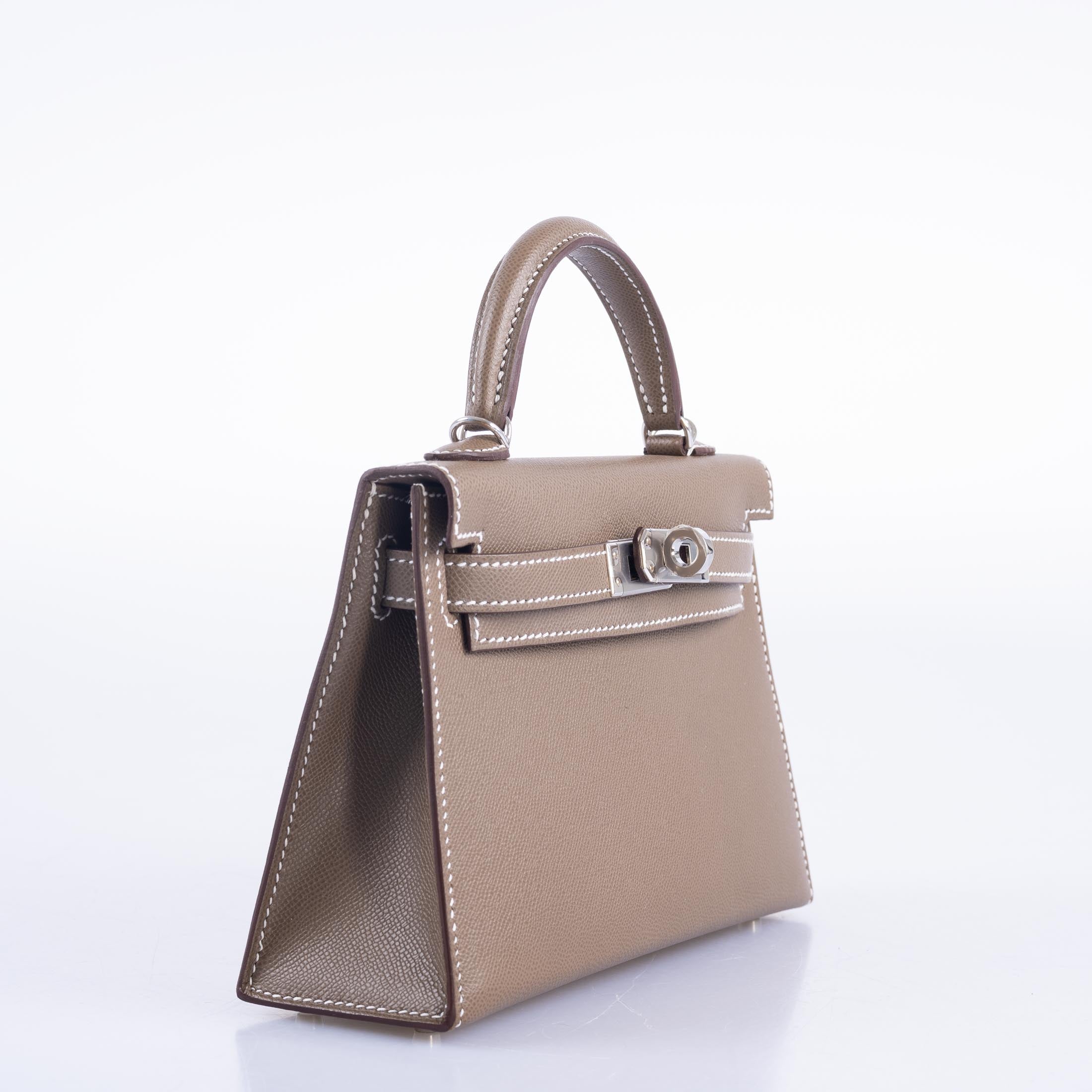 Hermès Mini Kelly 20 Etoupe Epsom Palladium Hardware、mySite、garminoutage.com