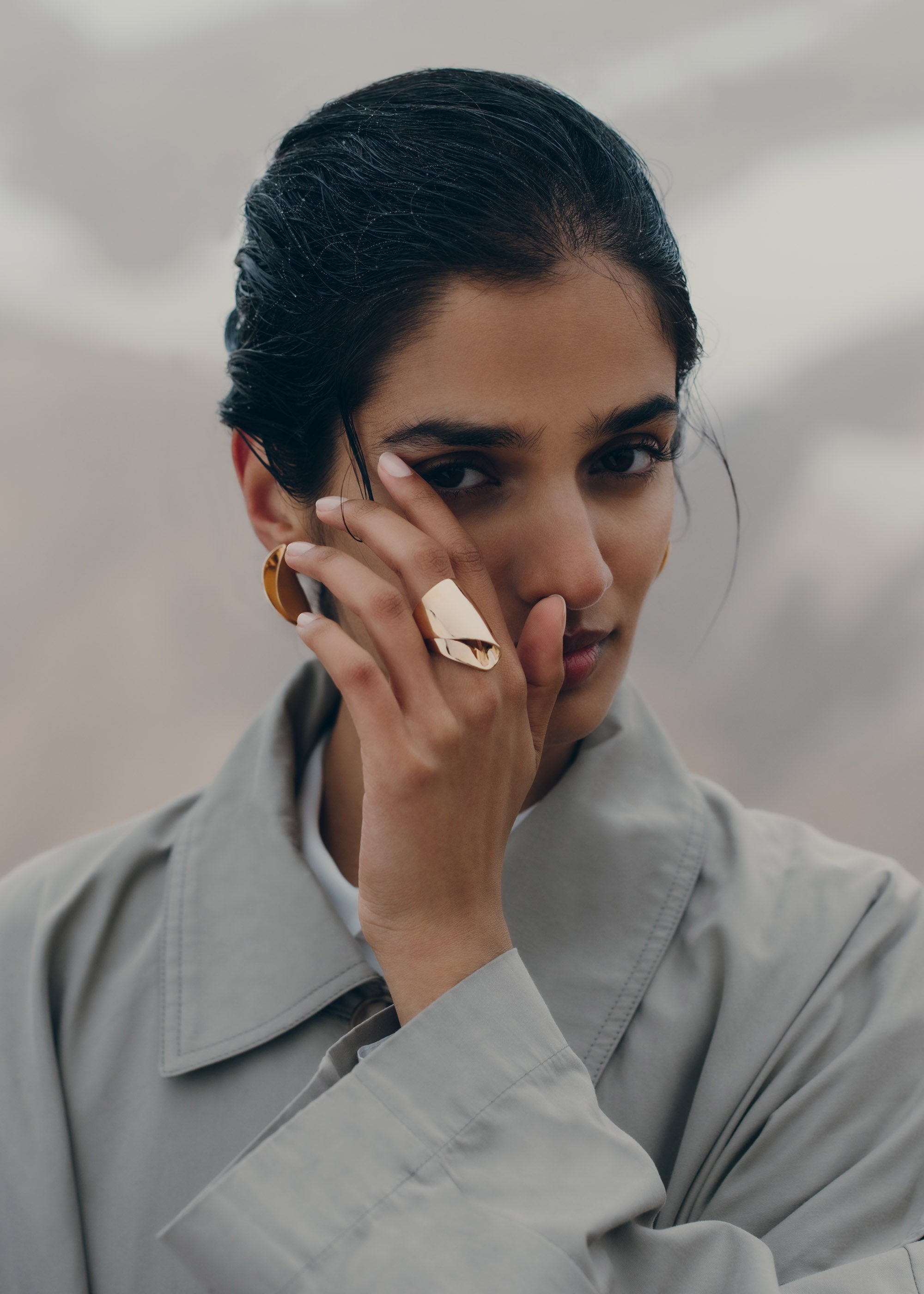 Bague Drap茅e ole - Dor茅e � l��or 24 carats、mySite、camillekostekn