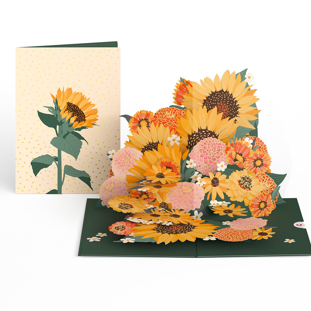 Radiant Sunflowers Pop-Up Card、mySite、solidvoid