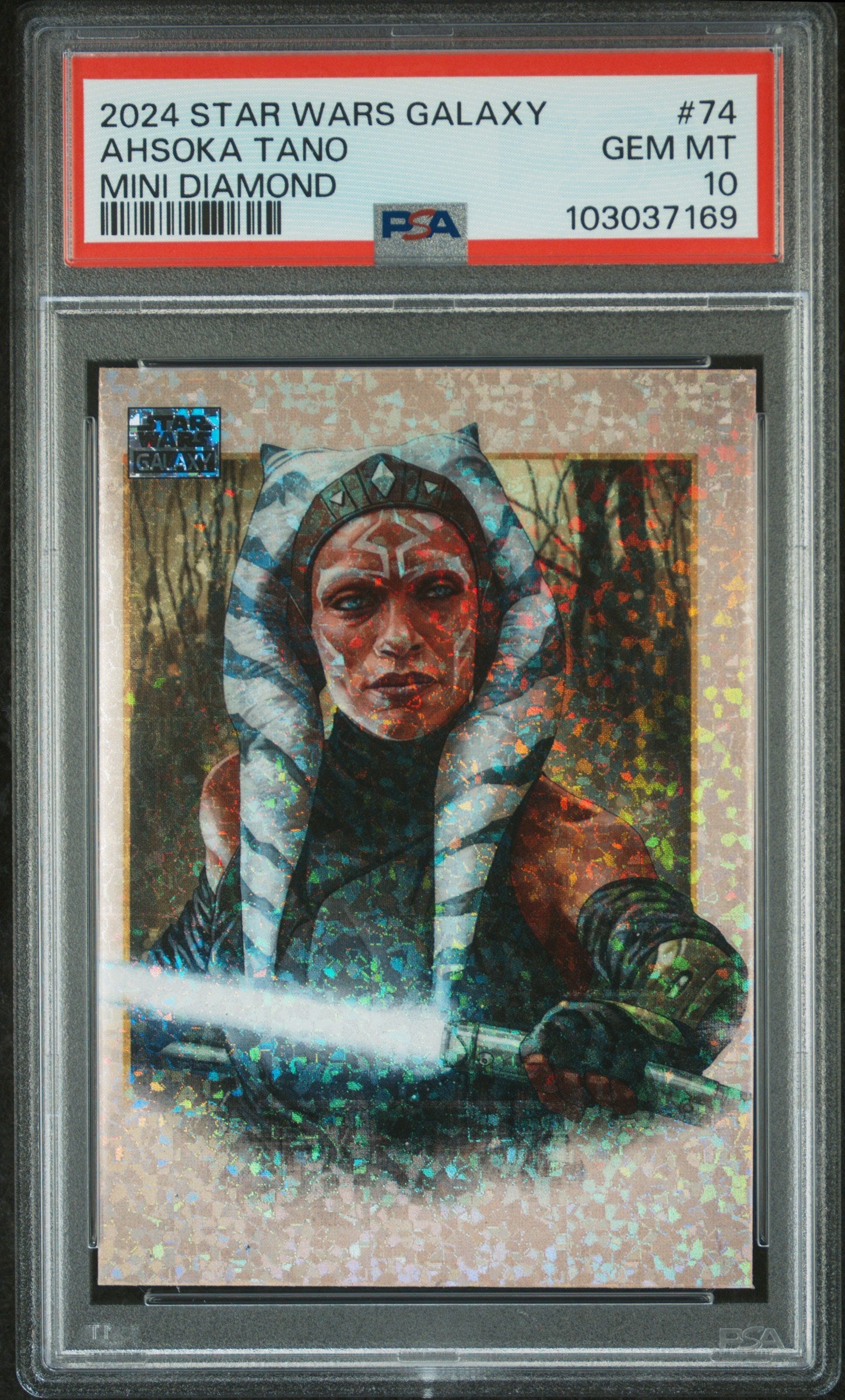 Ahsoka Tano #74 Mini Diamond PSA 10 Topps Chrome Star Wars Galaxy 2024、mySite、waistdrama