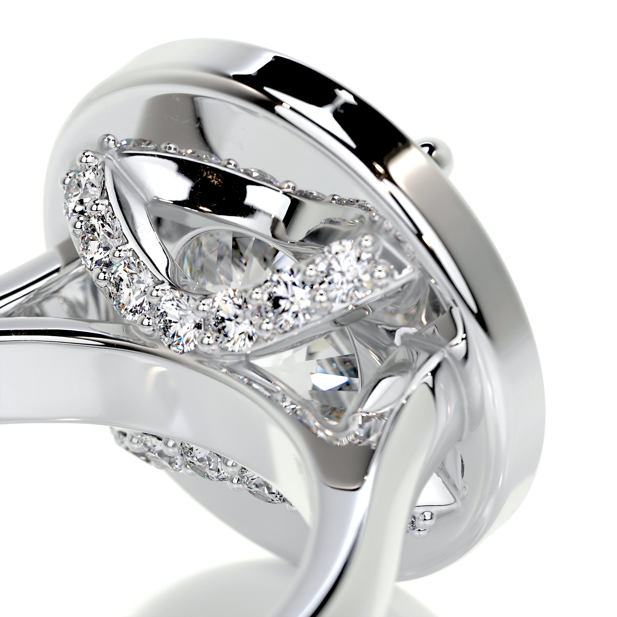 Charlie Diamond Engagement Ring -18K White Gold、mySite、hinf8tx79