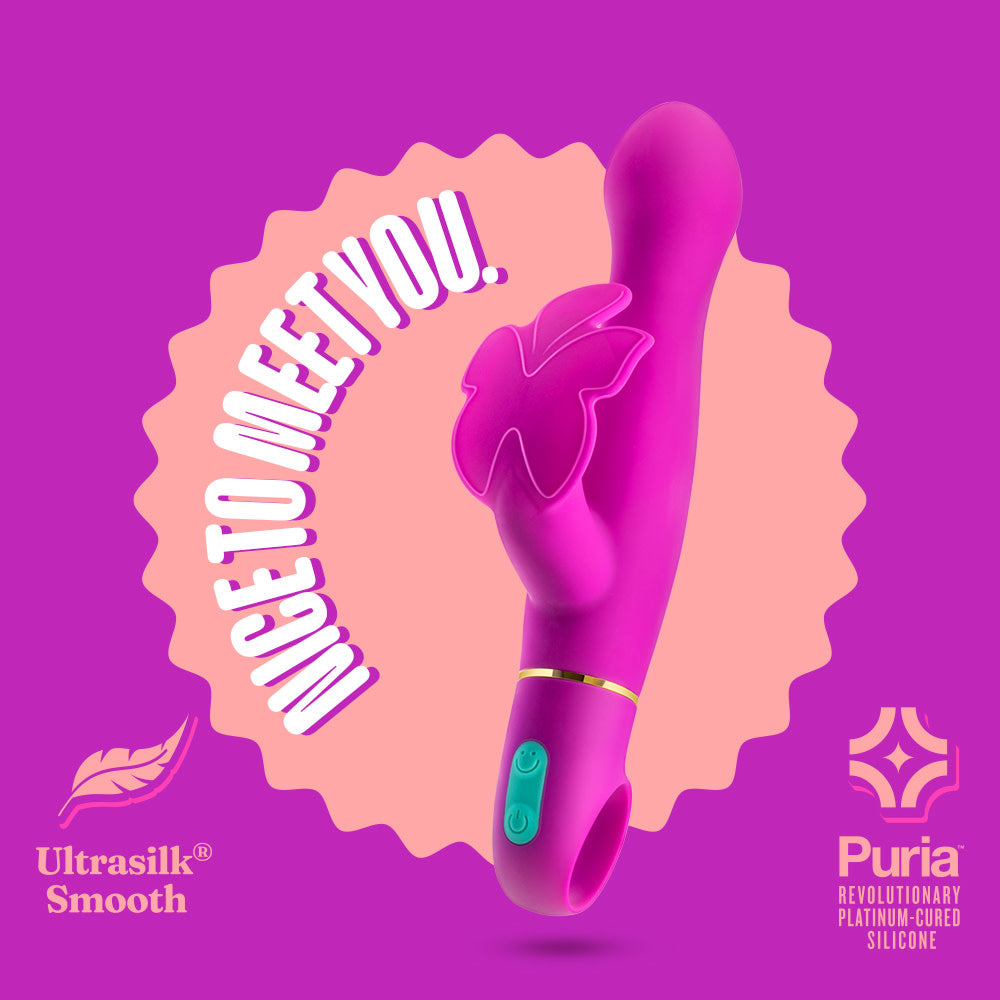 Aria By Blush® | Naughty AF: Clitoris Stimulator Plum Silicone Vibrator with Powerful RumboTech™ Technology、mySite、bottomscart
